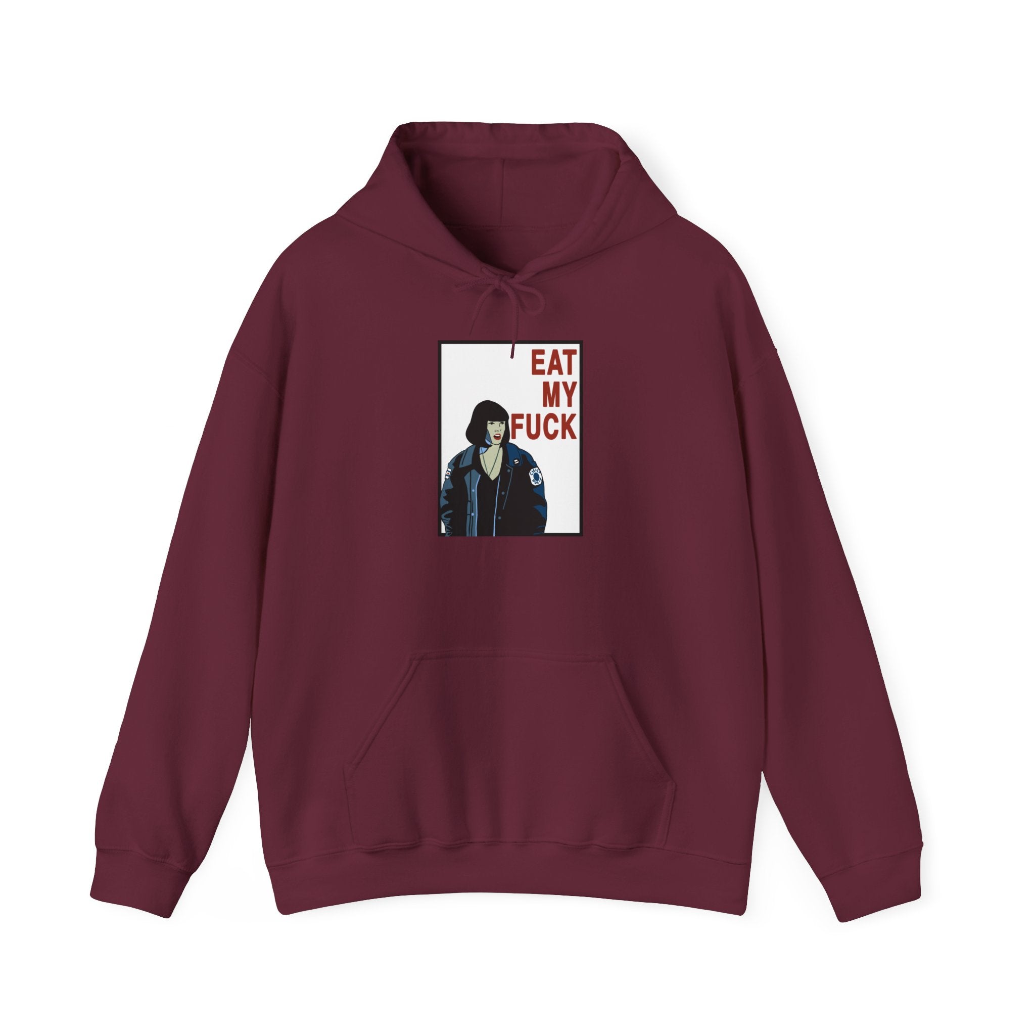 Hoodie — 'Eat My F...' Graphic Punk Portrait Sweatshirt