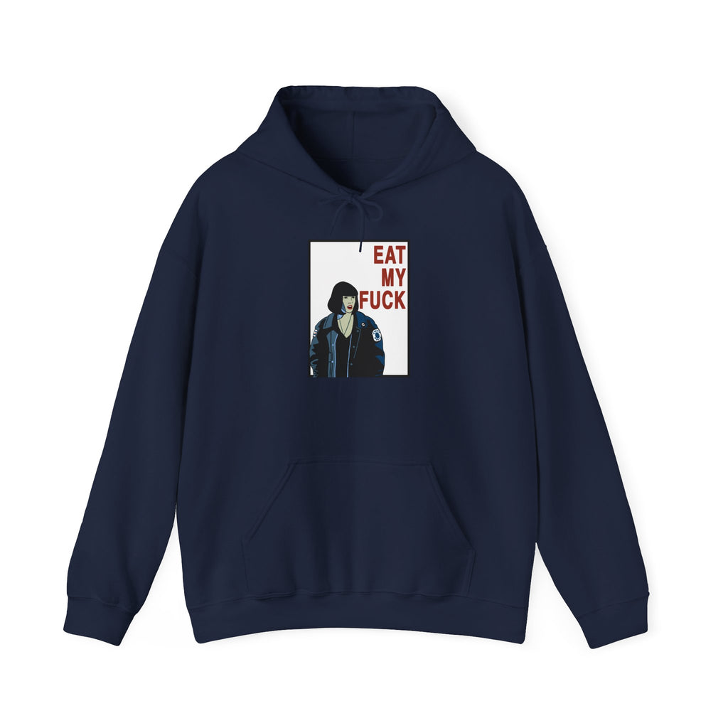 Hoodie — 'Eat My F...' Graphic Punk Portrait Sweatshirt