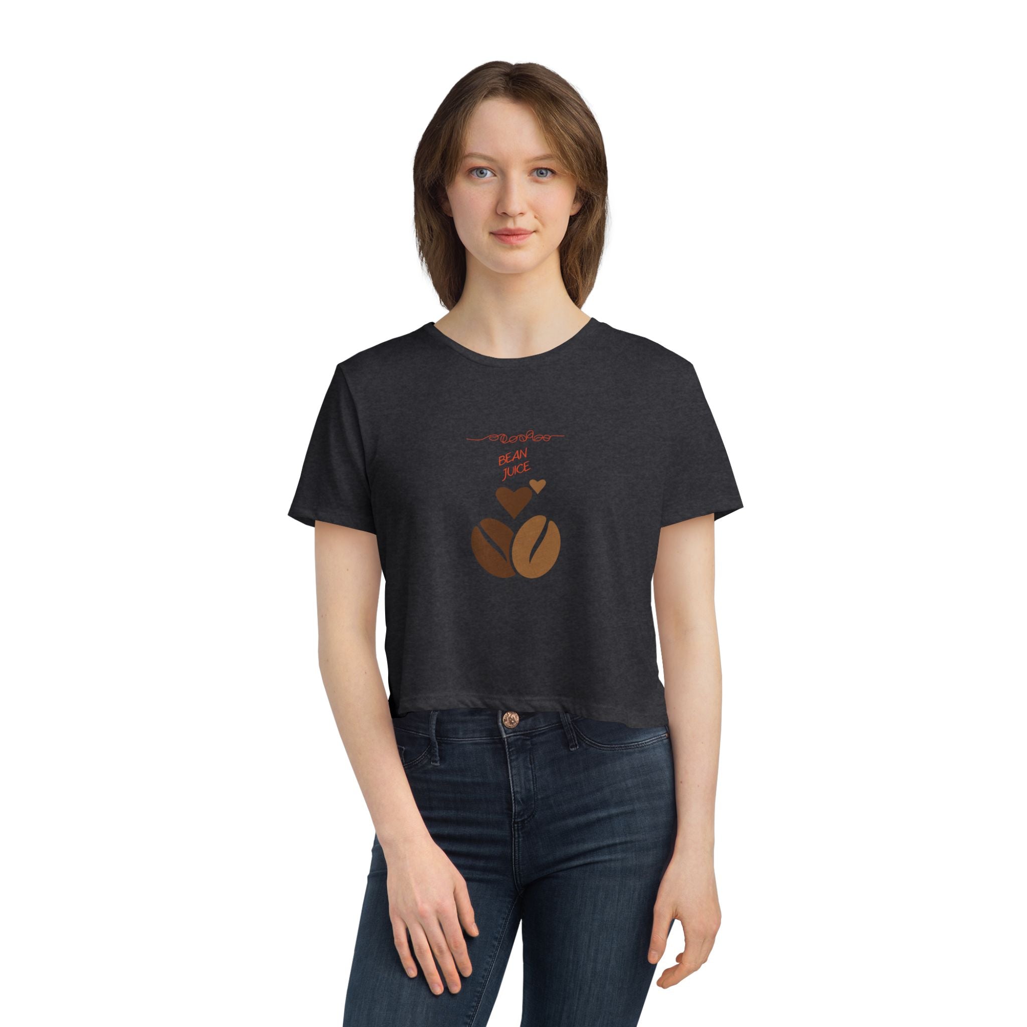 Crop Tee "Bean Juice" Coffee lover