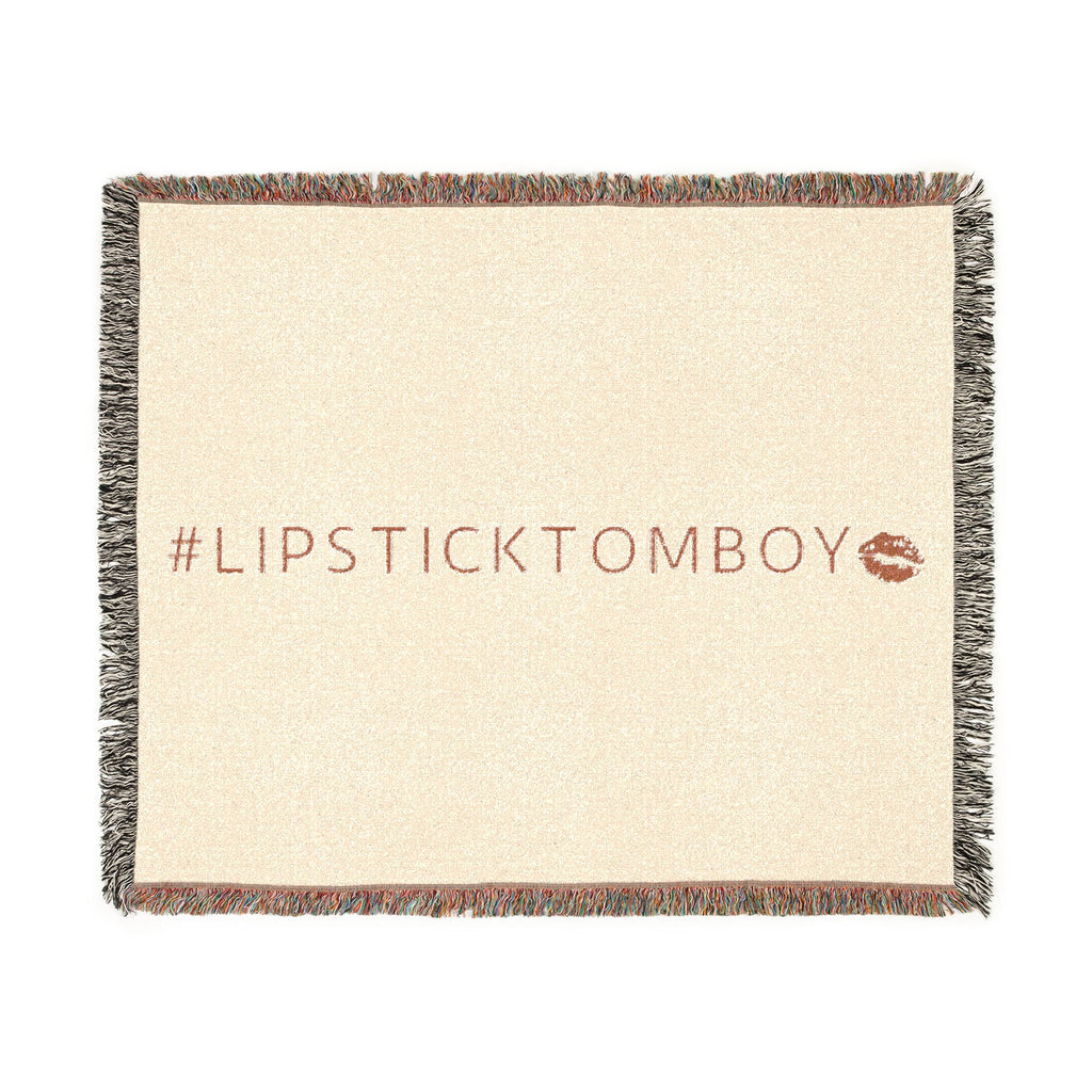 #LIPSTICKTOMBOY Woven Throw Blanket