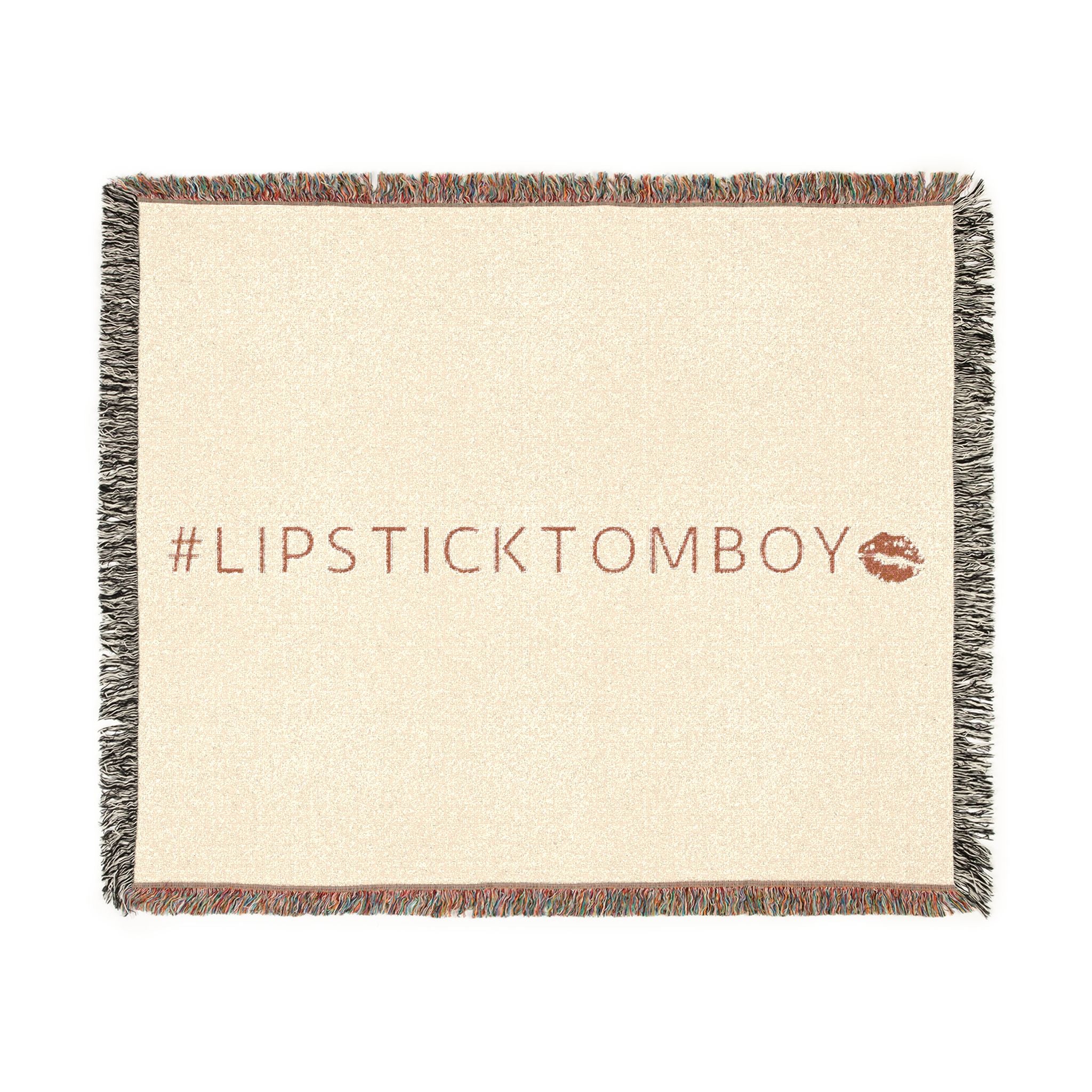 #LIPSTICKTOMBOY Woven Throw Blanket
