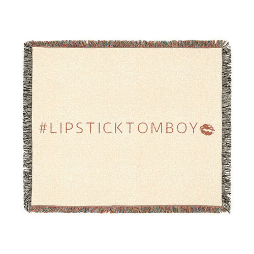 #LIPSTICKTOMBOY Woven Throw Blanket