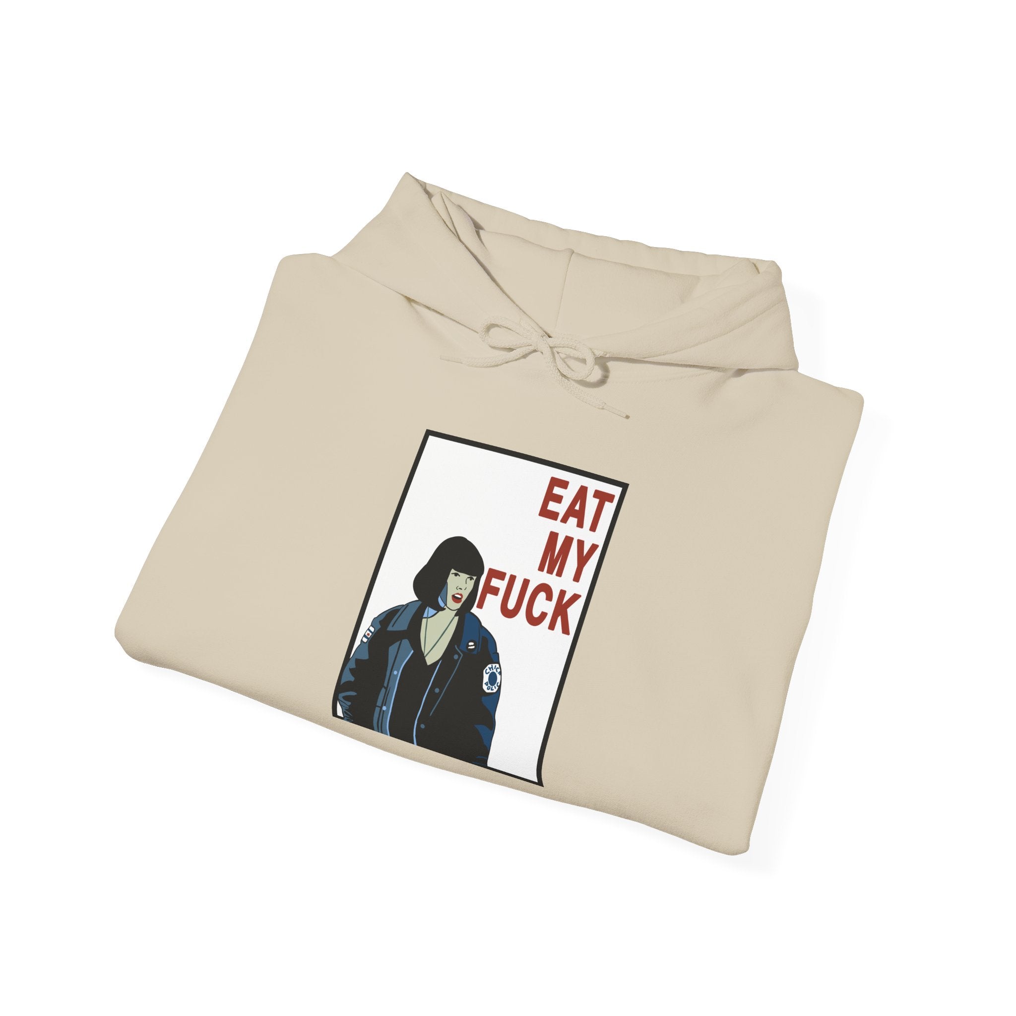 Hoodie — 'Eat My F...' Graphic Punk Portrait Sweatshirt