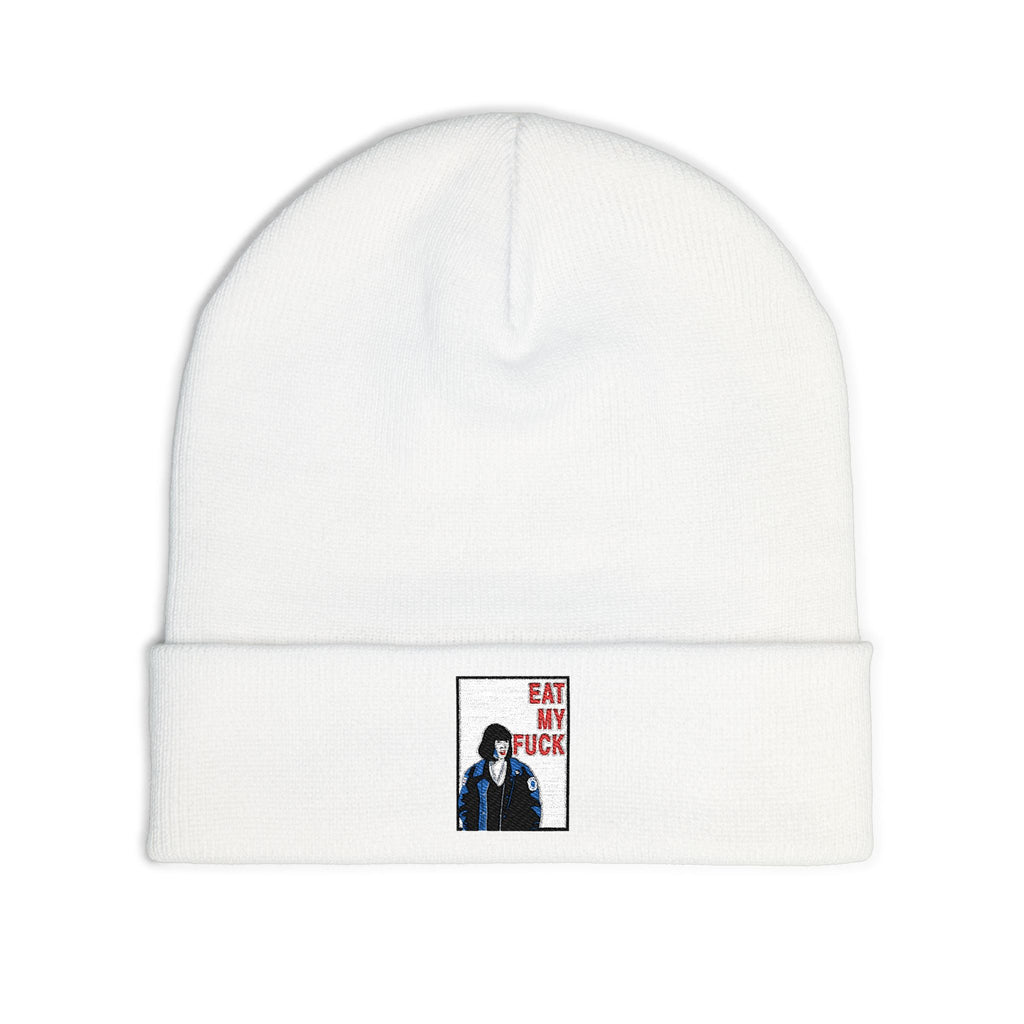 Beanie "Eat My F*ck" patch graphic