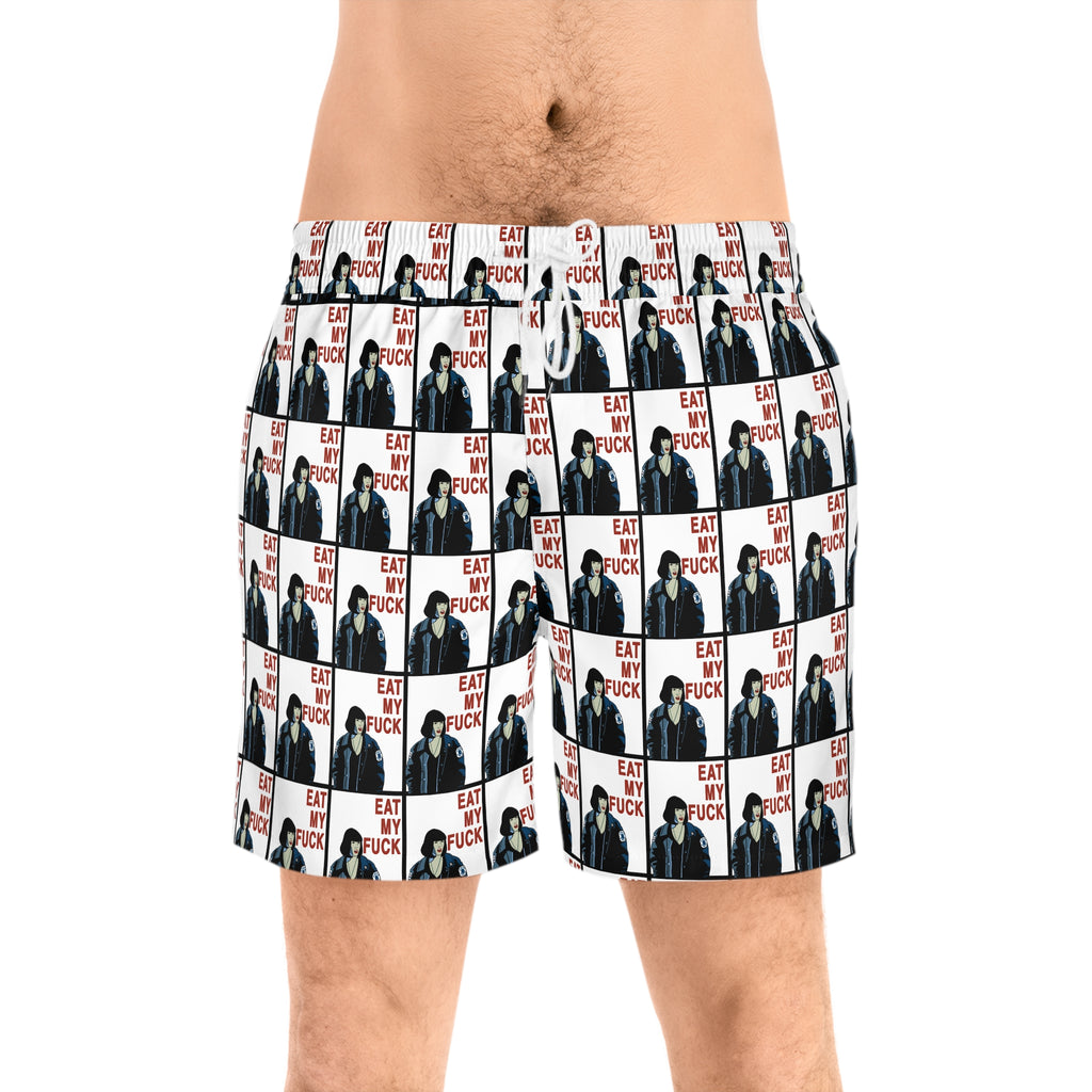 Men's Mid-Length Swim Shorts "Eat My Fu**"