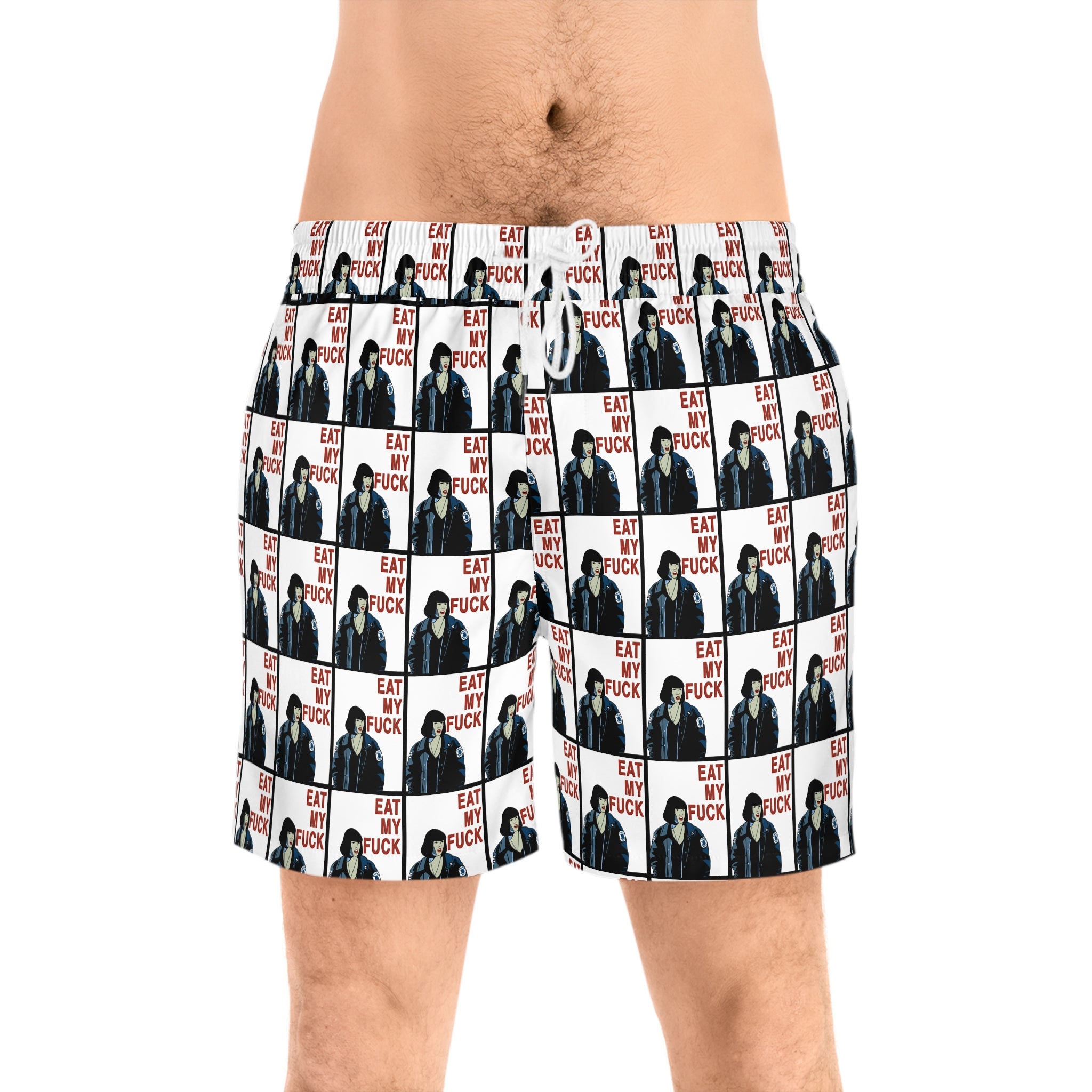 Men's Mid-Length Swim Shorts "Eat My Fu**"