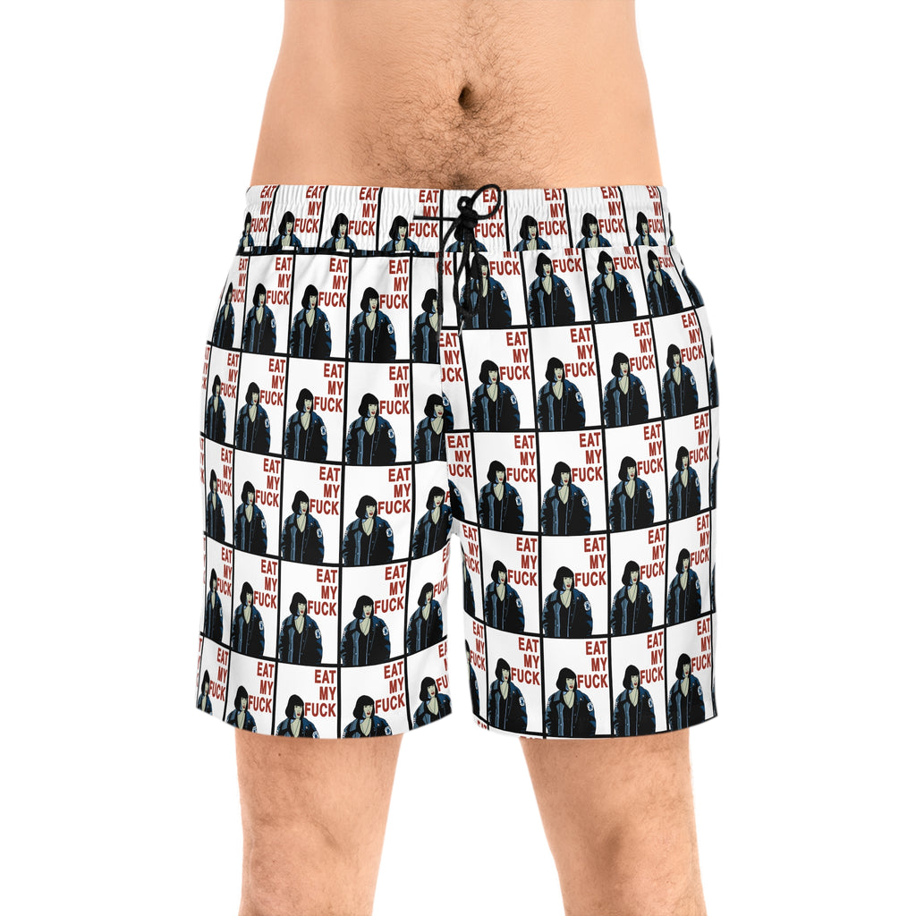 Men's Mid-Length Swim Shorts "Eat My Fu**"