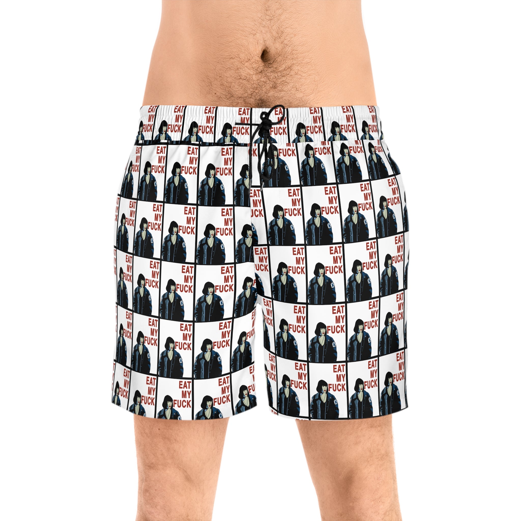Men's Mid-Length Swim Shorts "Eat My Fu**"