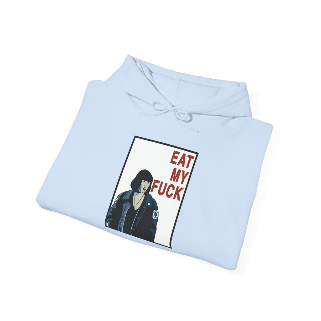 Hoodie — 'Eat My F...' Graphic Punk Portrait Sweatshirt