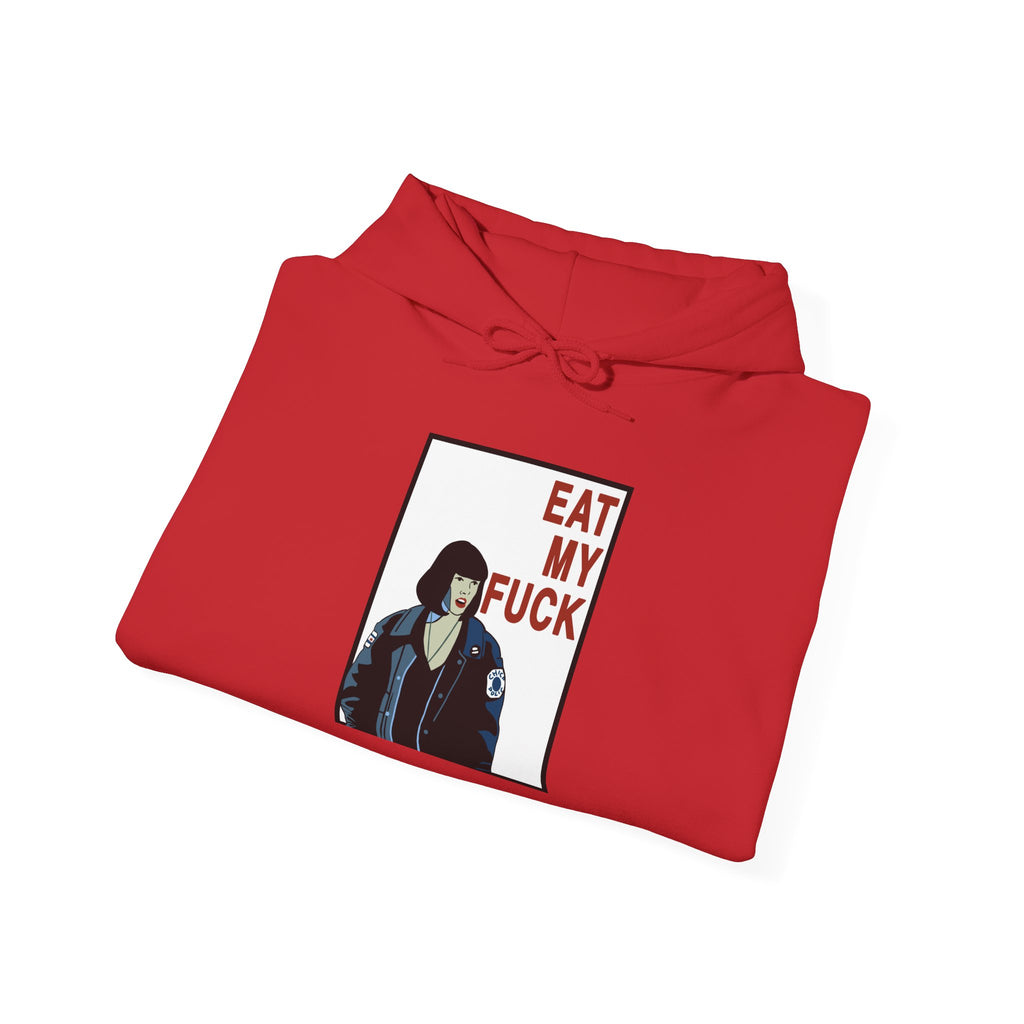 Hoodie — 'Eat My F...' Graphic Punk Portrait Sweatshirt