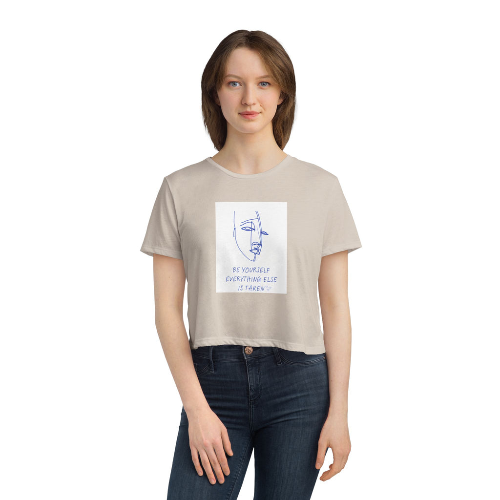 Crop Tee "Be YOURself, Everything else is taken"