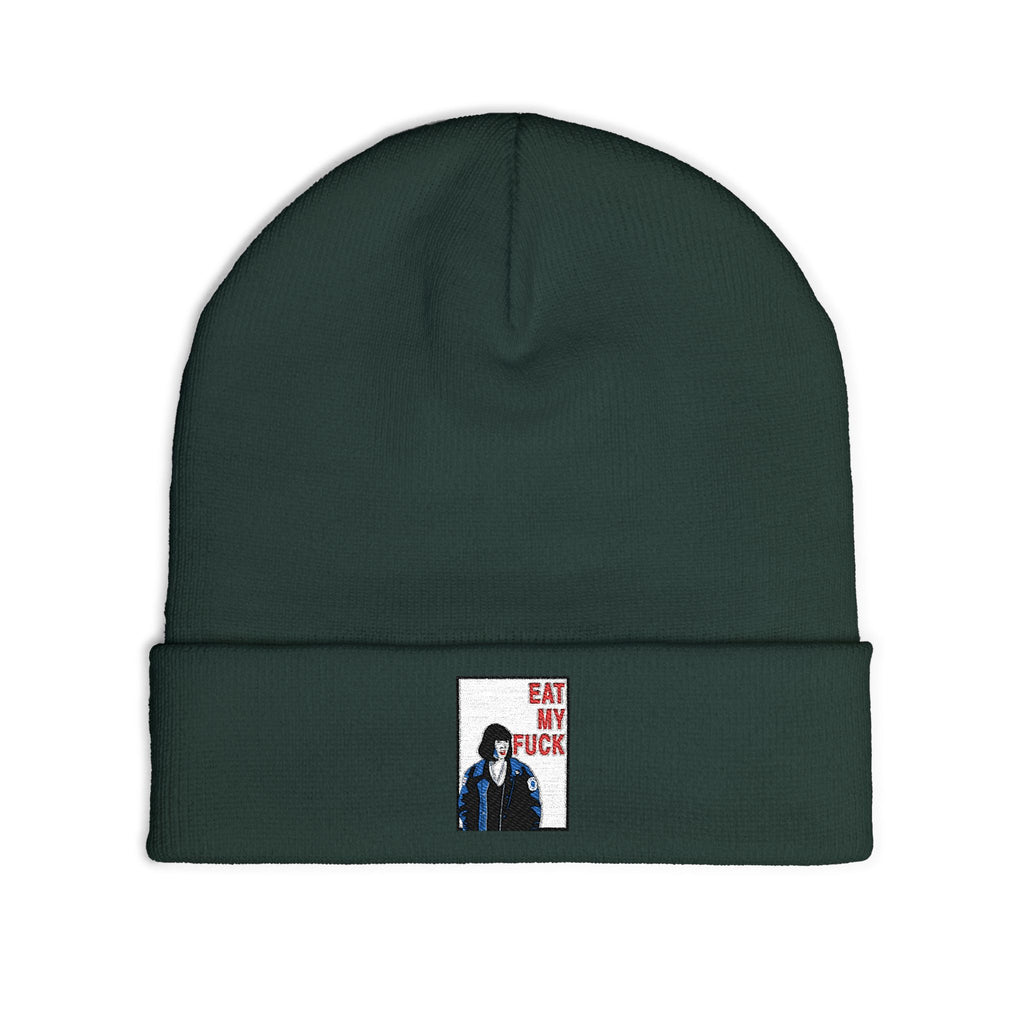 Beanie "Eat My F*ck" patch graphic
