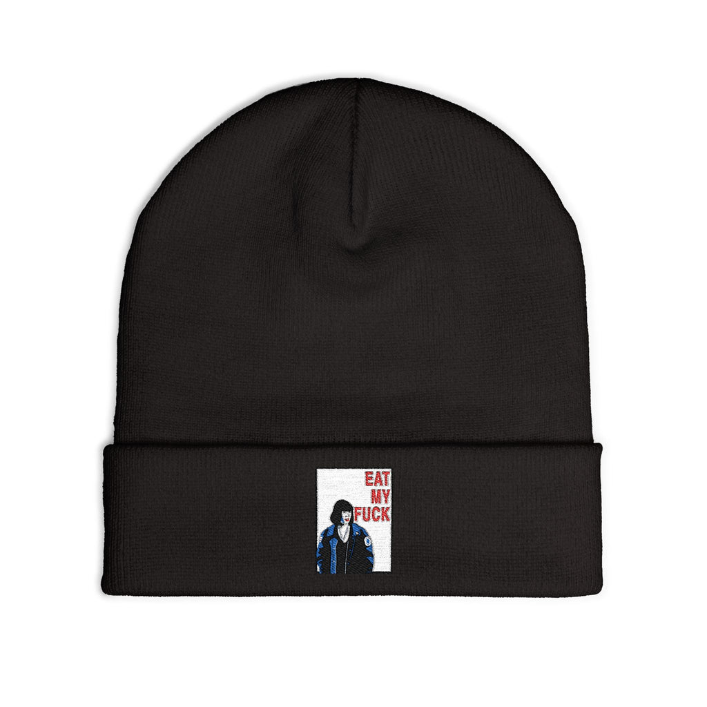 Beanie "Eat My F*ck" patch graphic