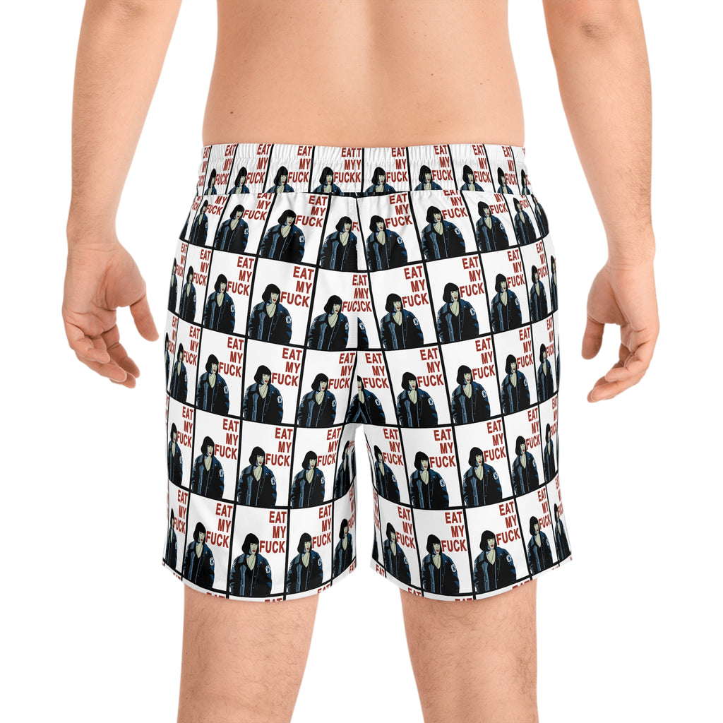 Men's Mid-Length Swim Shorts "Eat My Fu**"
