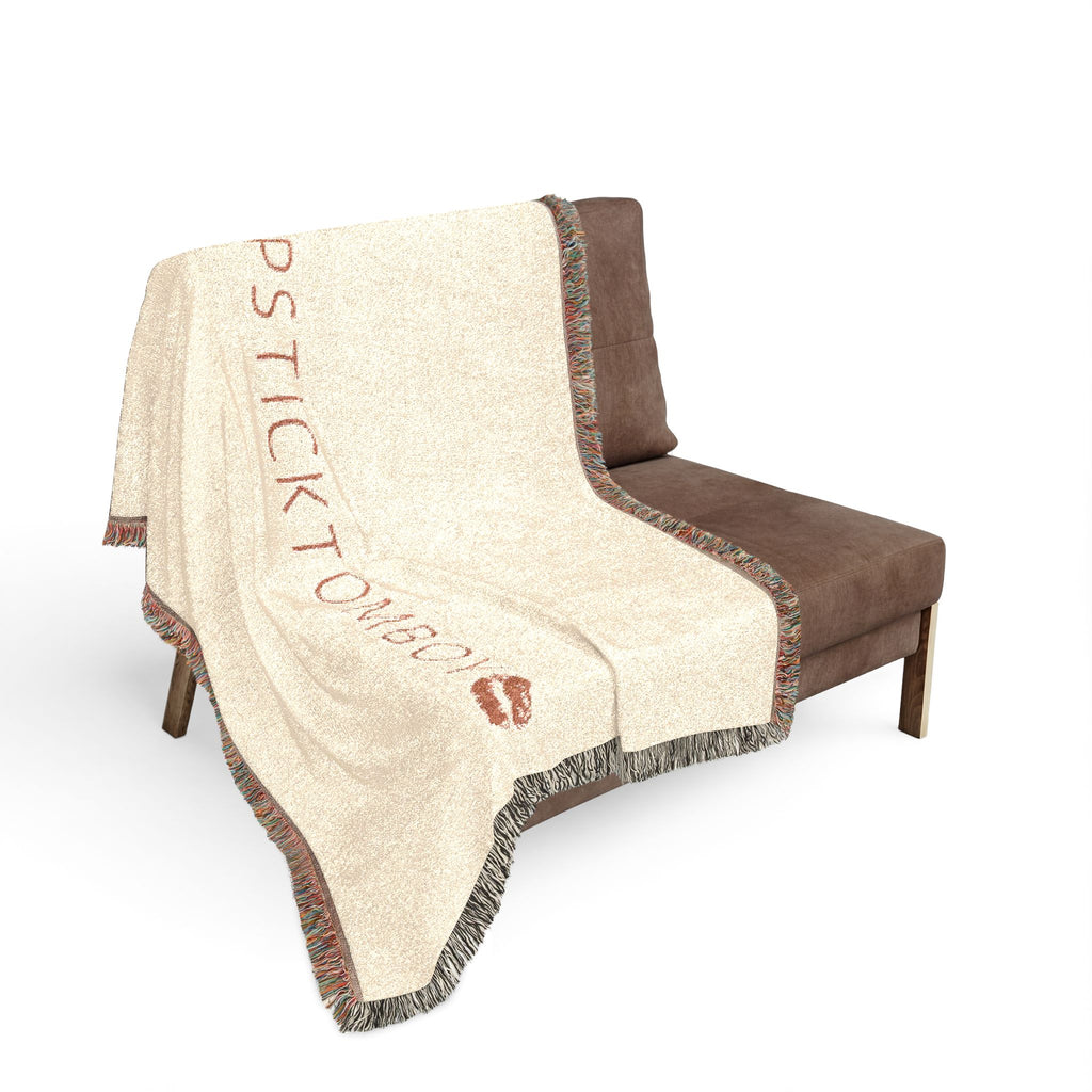 #LIPSTICKTOMBOY Woven Throw Blanket