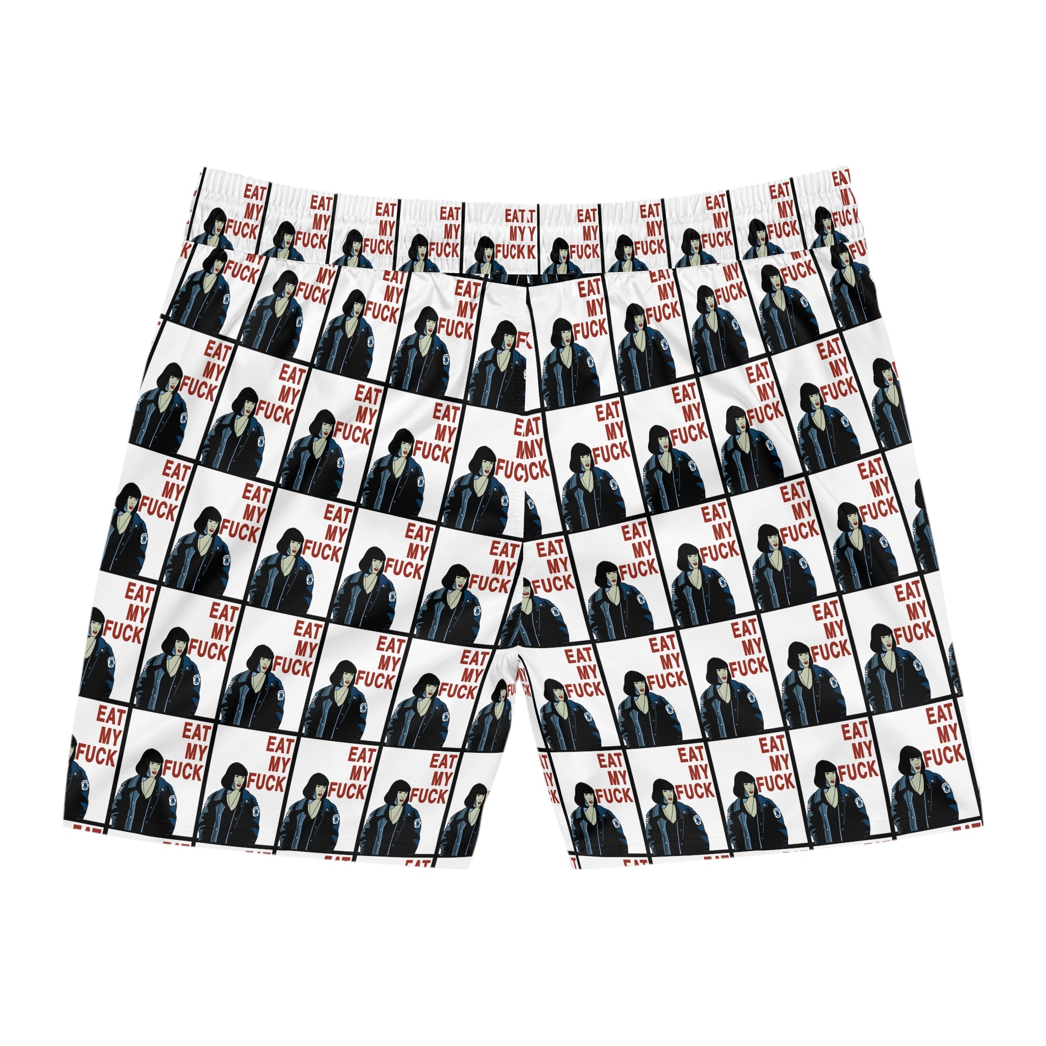 Men's Mid-Length Swim Shorts "Eat My Fu**"
