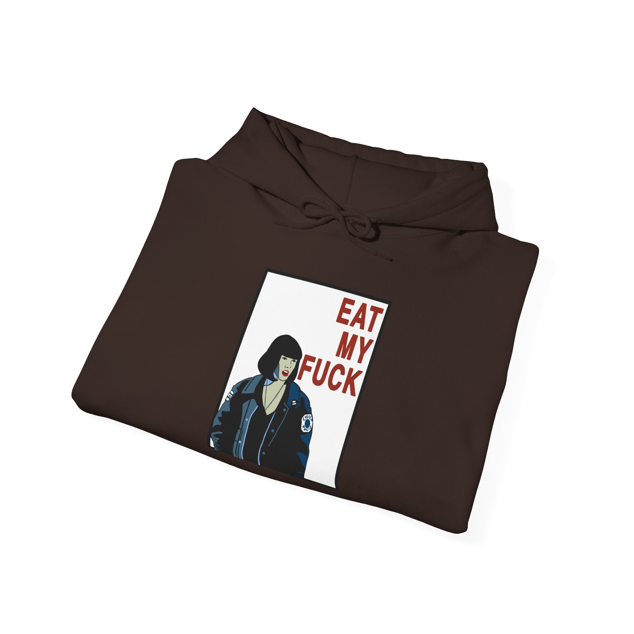 Hoodie — 'Eat My F...' Graphic Punk Portrait Sweatshirt