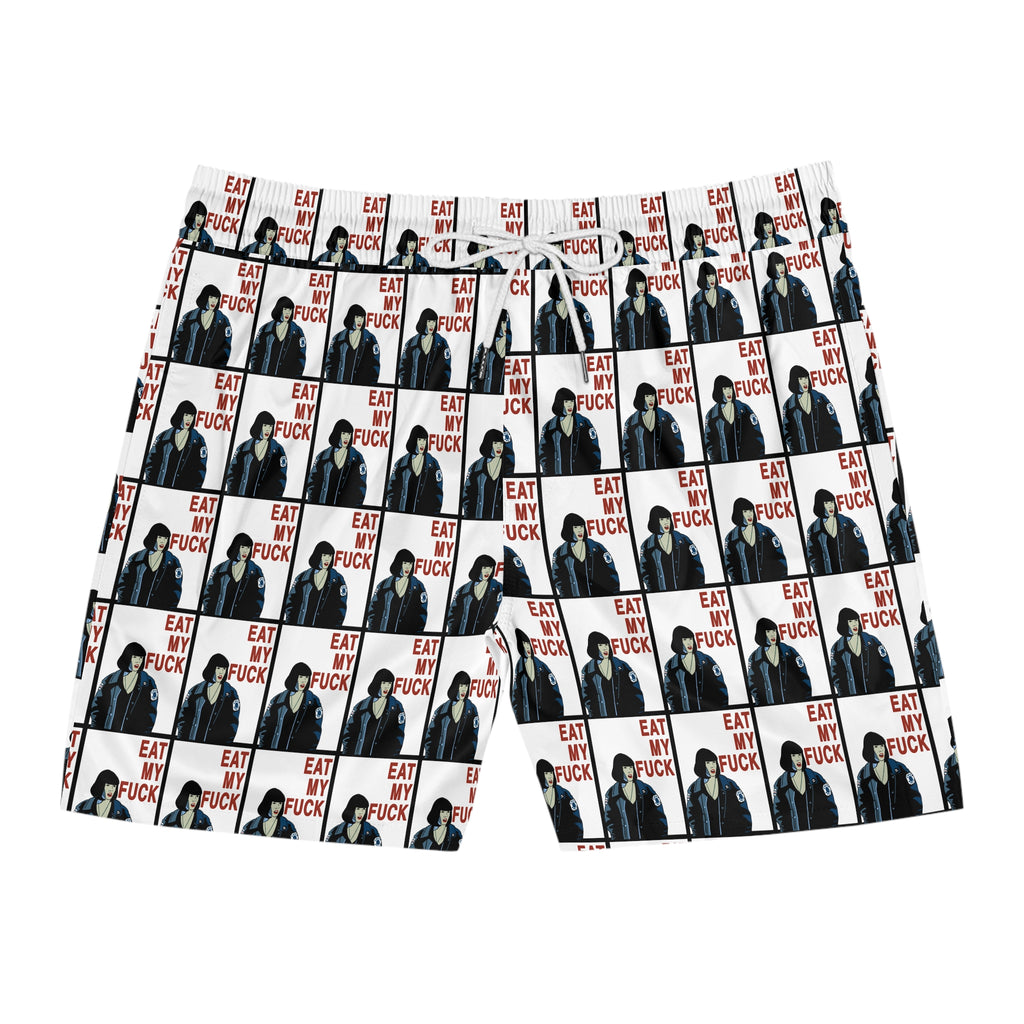 Men's Mid-Length Swim Shorts "Eat My Fu**"