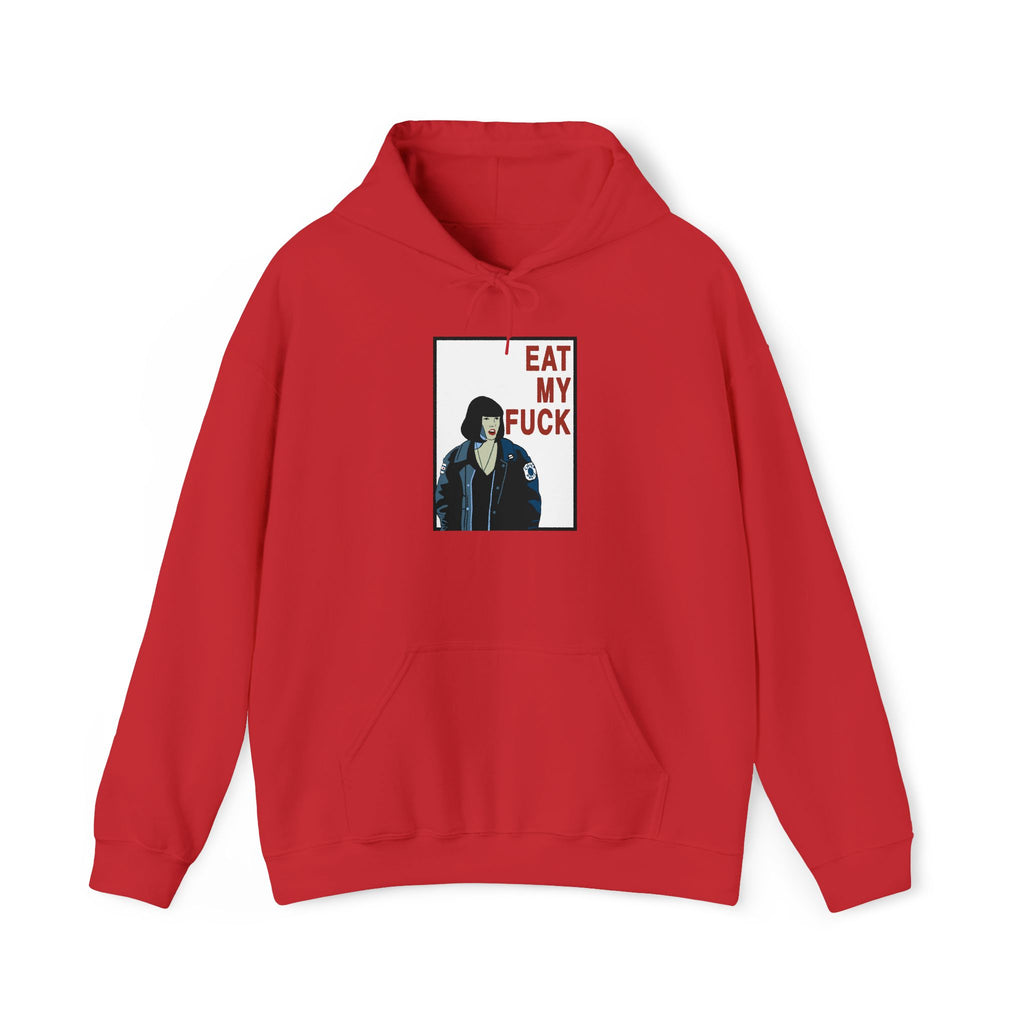 Hoodie — 'Eat My F...' Graphic Punk Portrait Sweatshirt