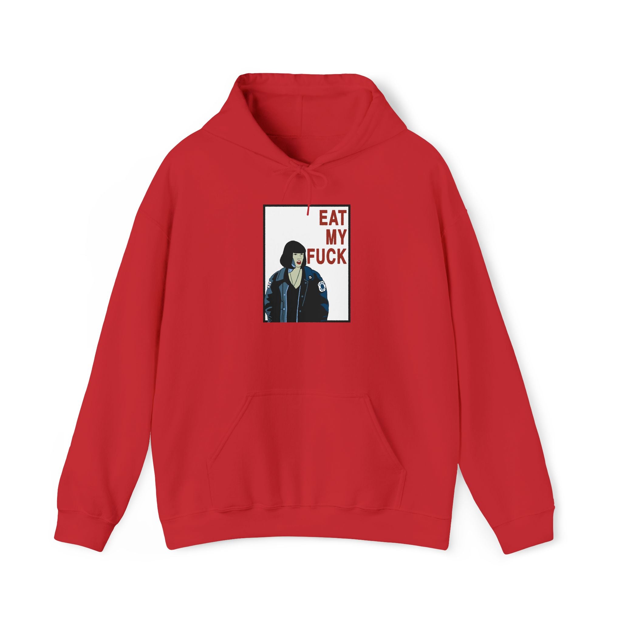 Hoodie — 'Eat My F...' Graphic Punk Portrait Sweatshirt