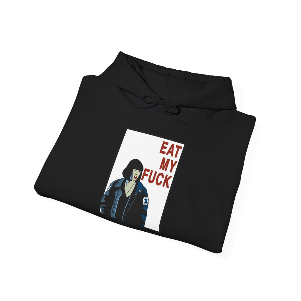 Hoodie — 'Eat My F...' Graphic Punk Portrait Sweatshirt