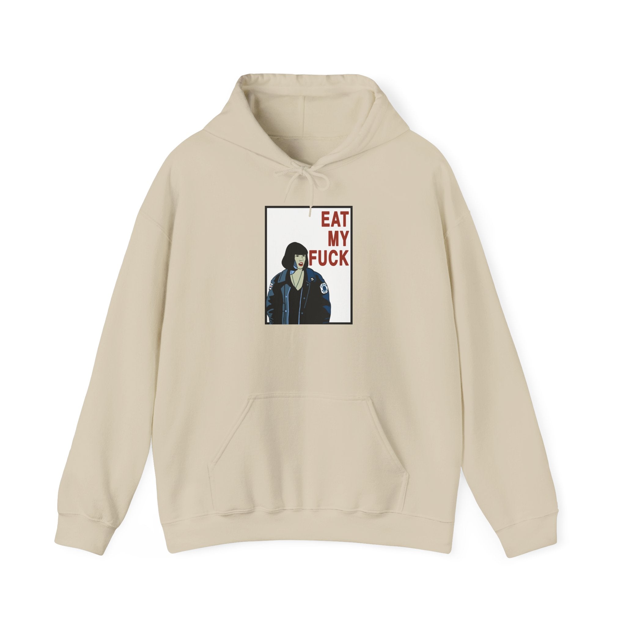 Hoodie — 'Eat My F...' Graphic Punk Portrait Sweatshirt