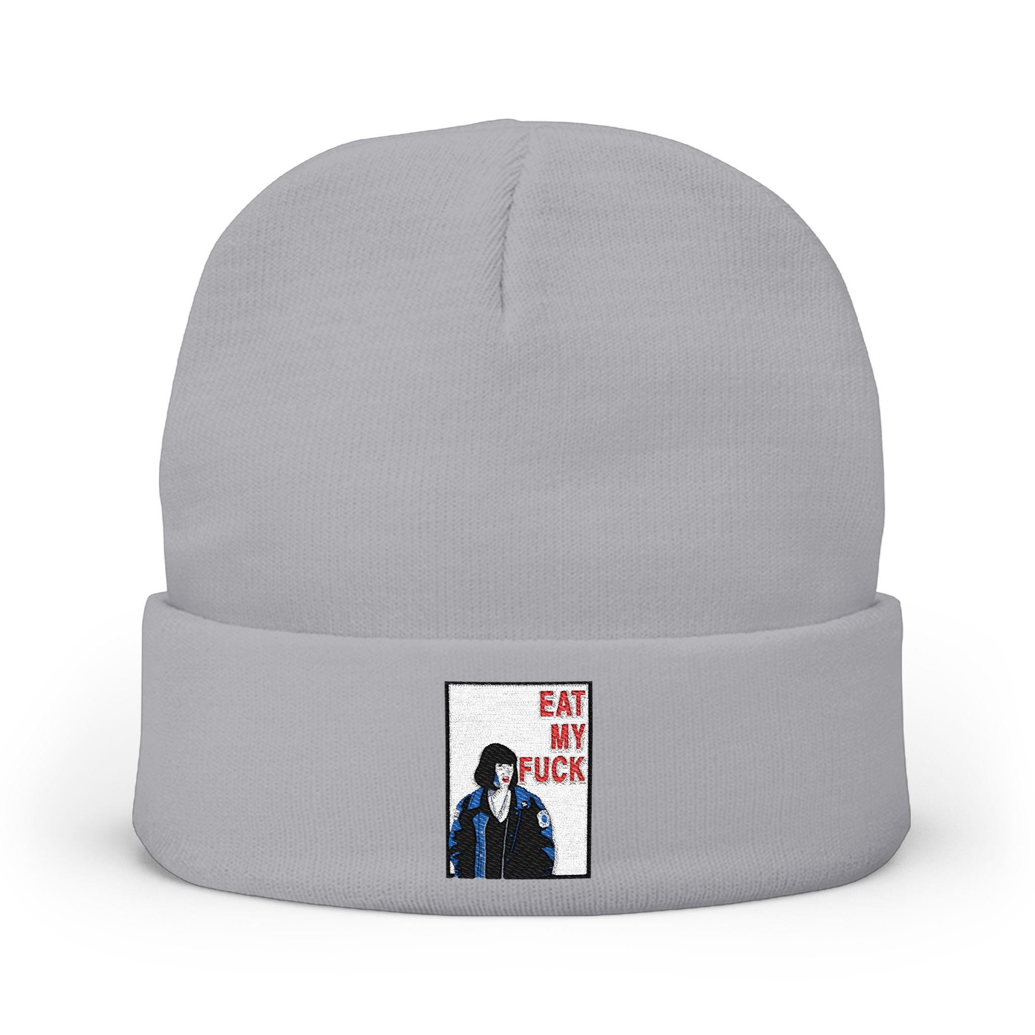 Beanie "Eat My F*ck" patch graphic
