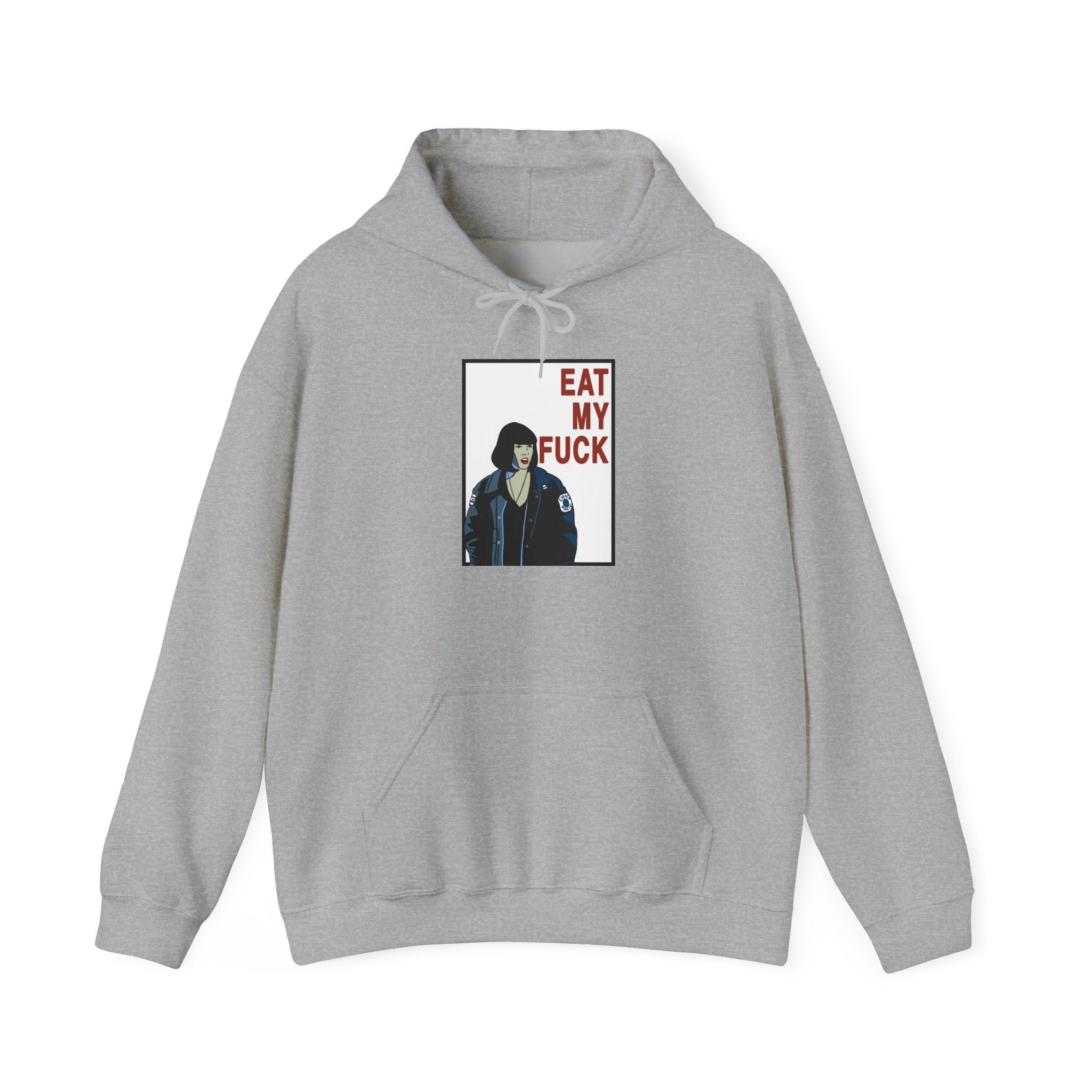Hoodie — 'Eat My F...' Graphic Punk Portrait Sweatshirt