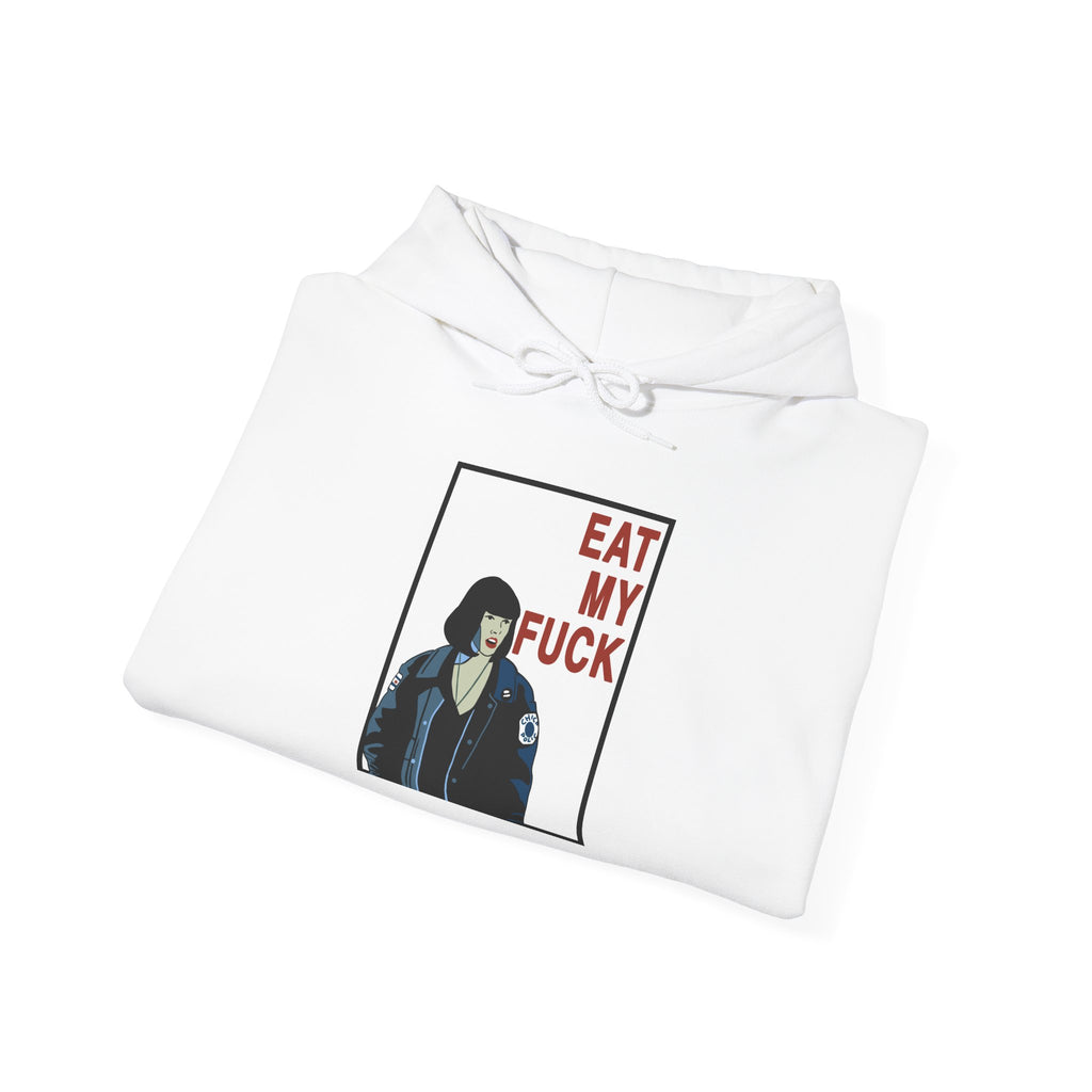 Hoodie — 'Eat My F...' Graphic Punk Portrait Sweatshirt