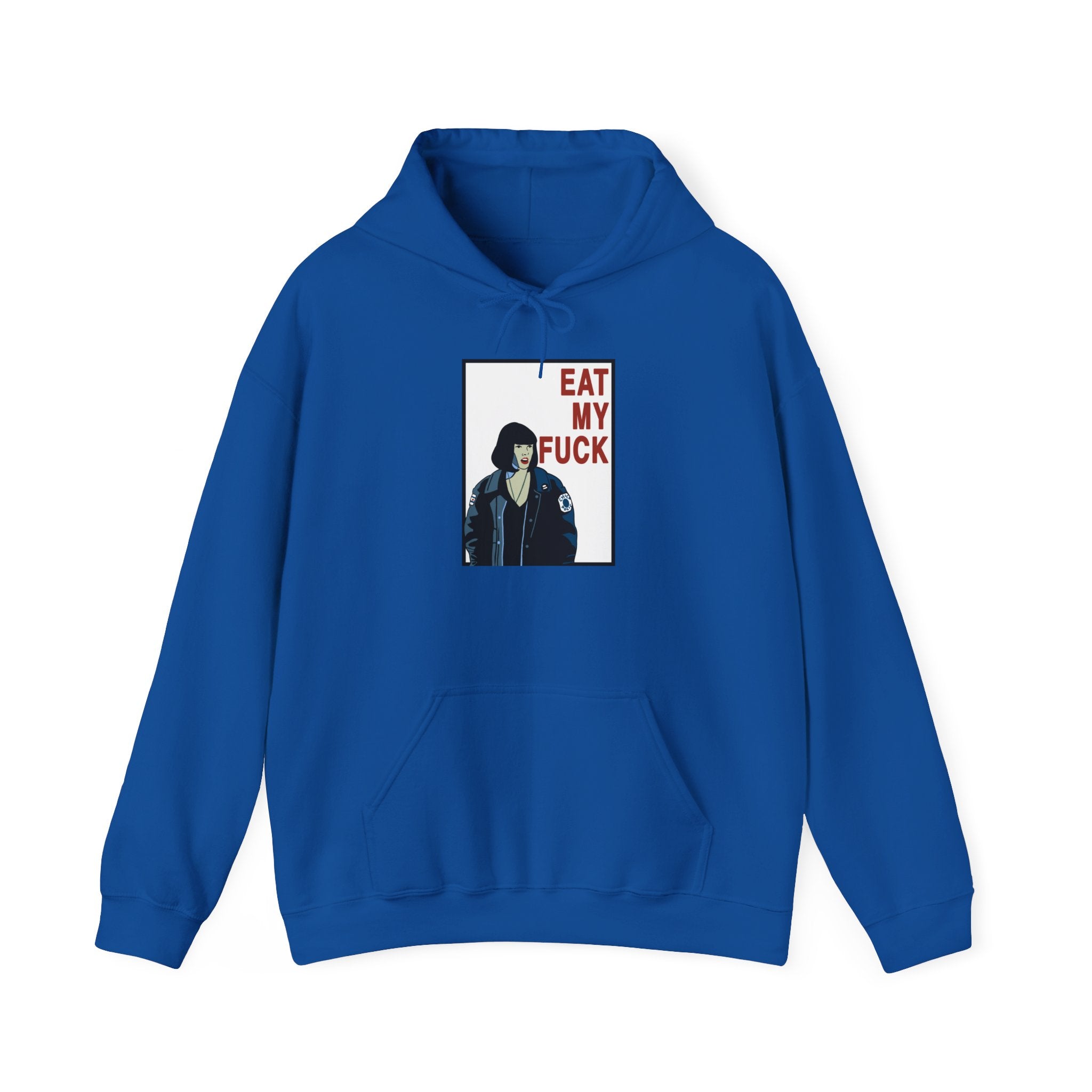 Hoodie — 'Eat My F...' Graphic Punk Portrait Sweatshirt