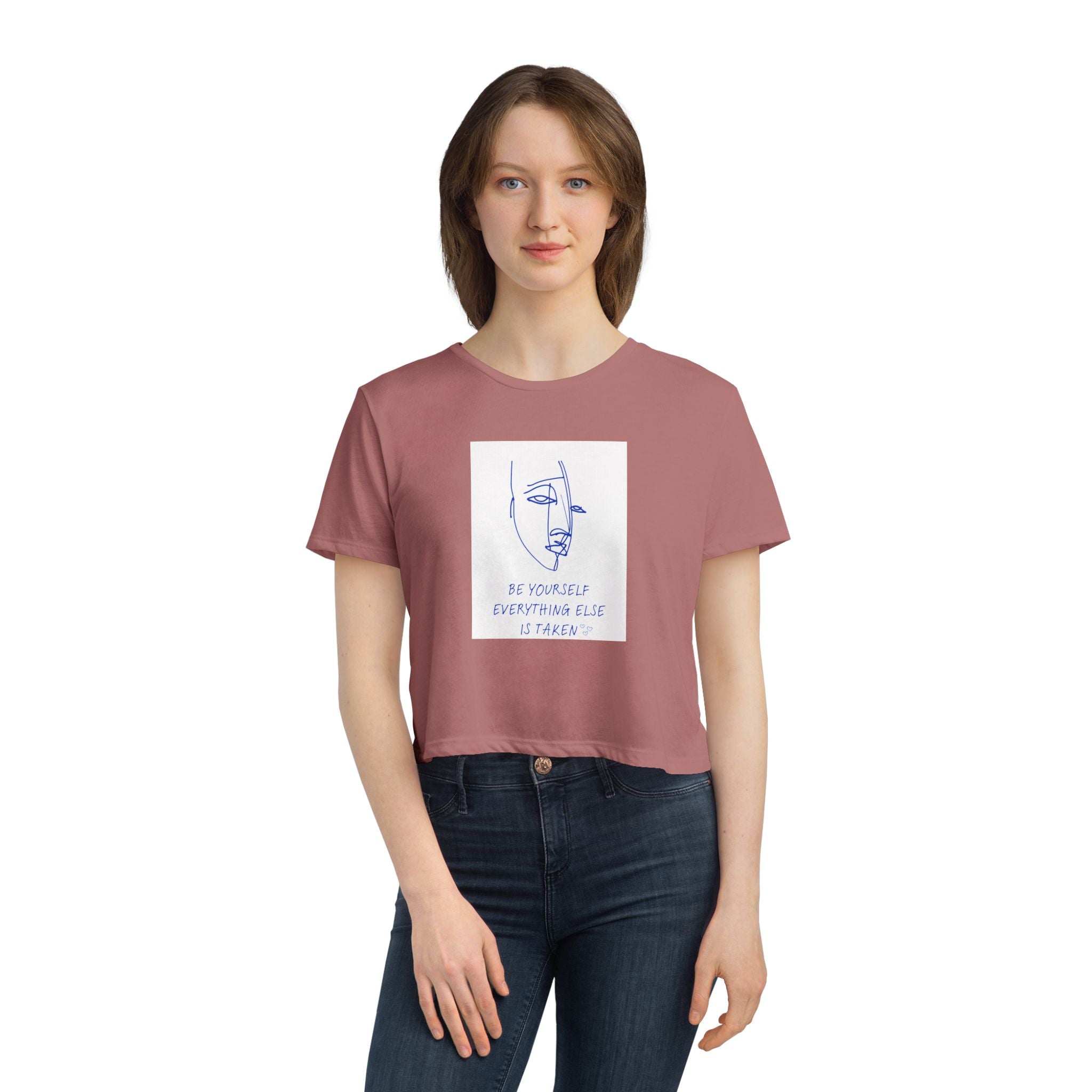 Crop Tee "Be YOURself, Everything else is taken"