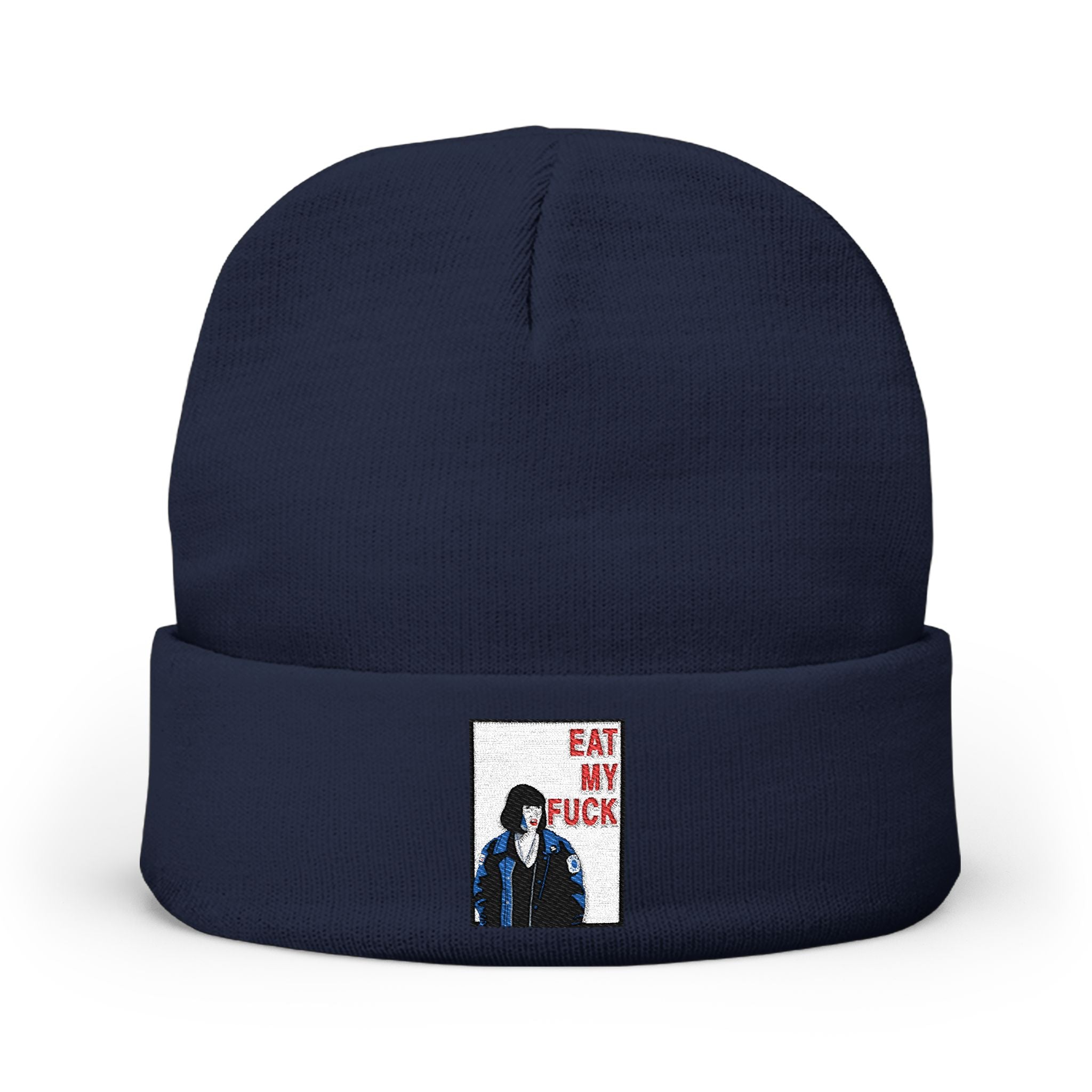 Beanie "Eat My F*ck" patch graphic