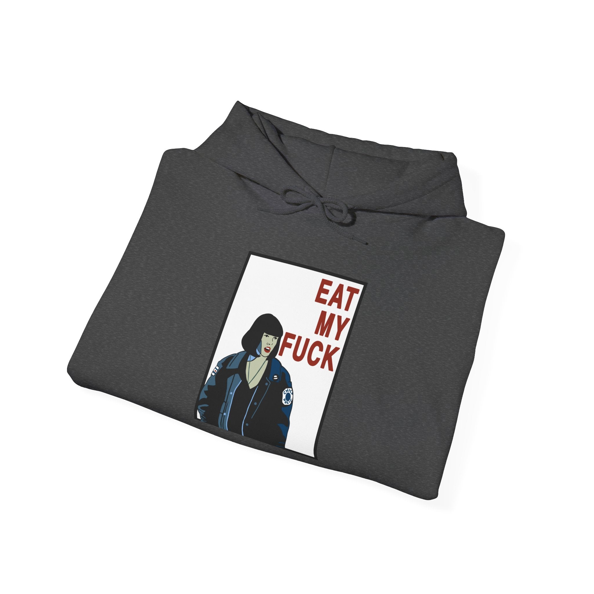 Hoodie — 'Eat My F...' Graphic Punk Portrait Sweatshirt