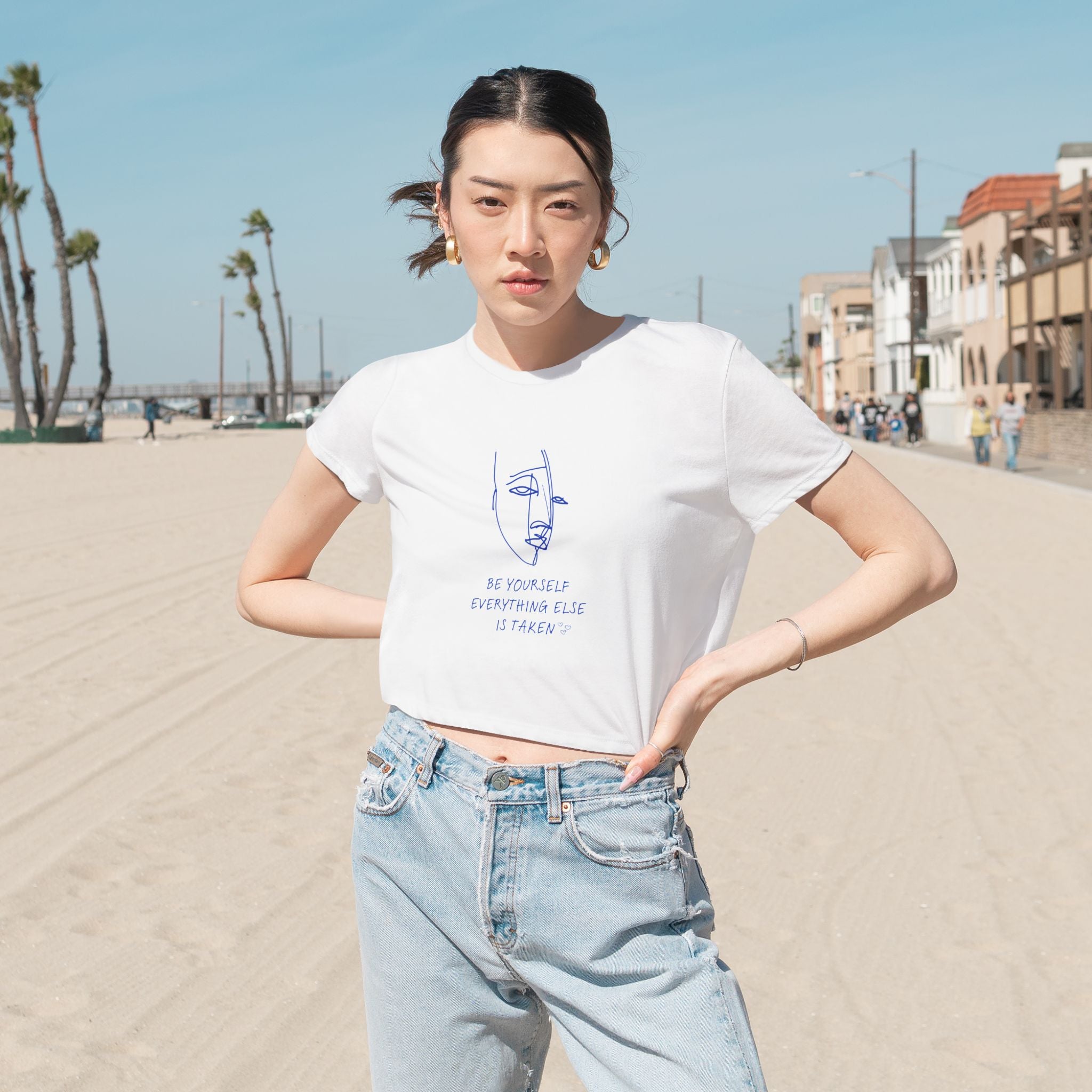 Crop Tee "Be YOURself, Everything else is taken"