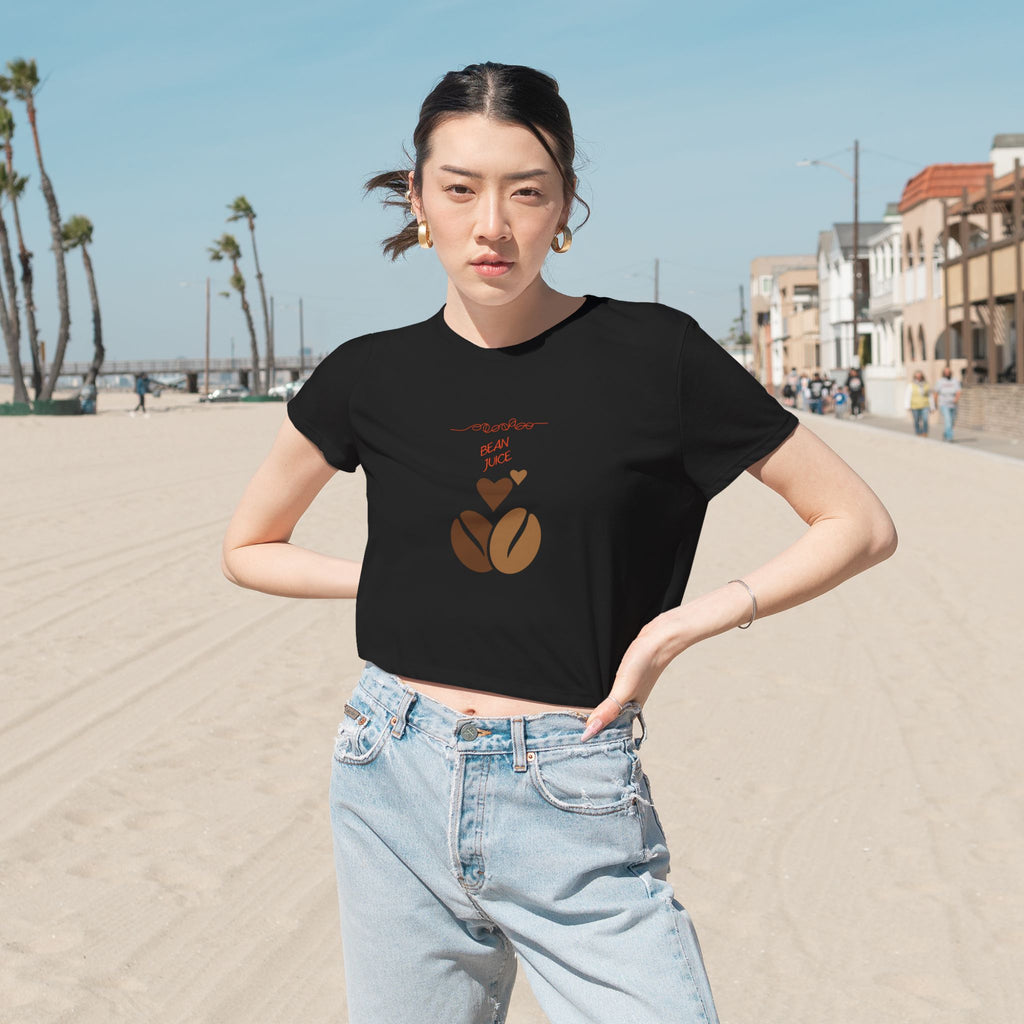 Crop Tee "Bean Juice" Coffee lover