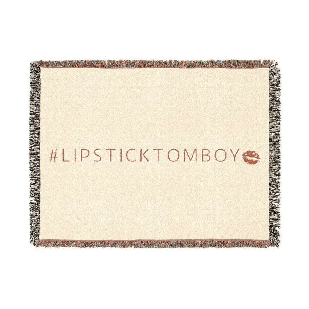 #LIPSTICKTOMBOY Woven Throw Blanket