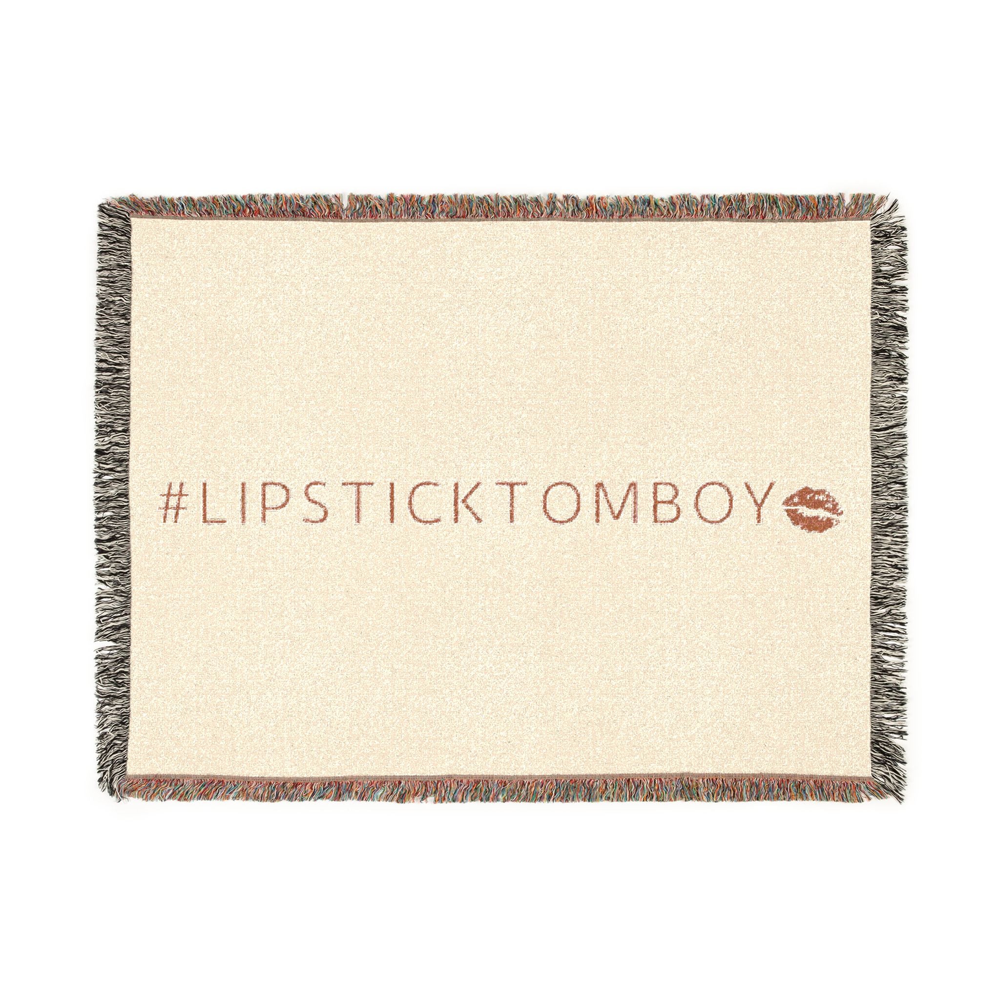 #LIPSTICKTOMBOY Woven Throw Blanket