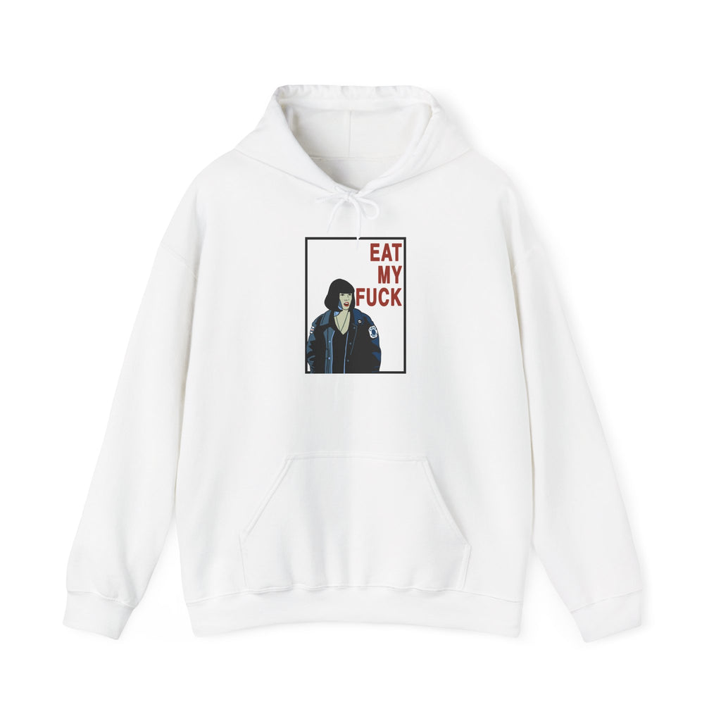 Hoodie — 'Eat My F...' Graphic Punk Portrait Sweatshirt