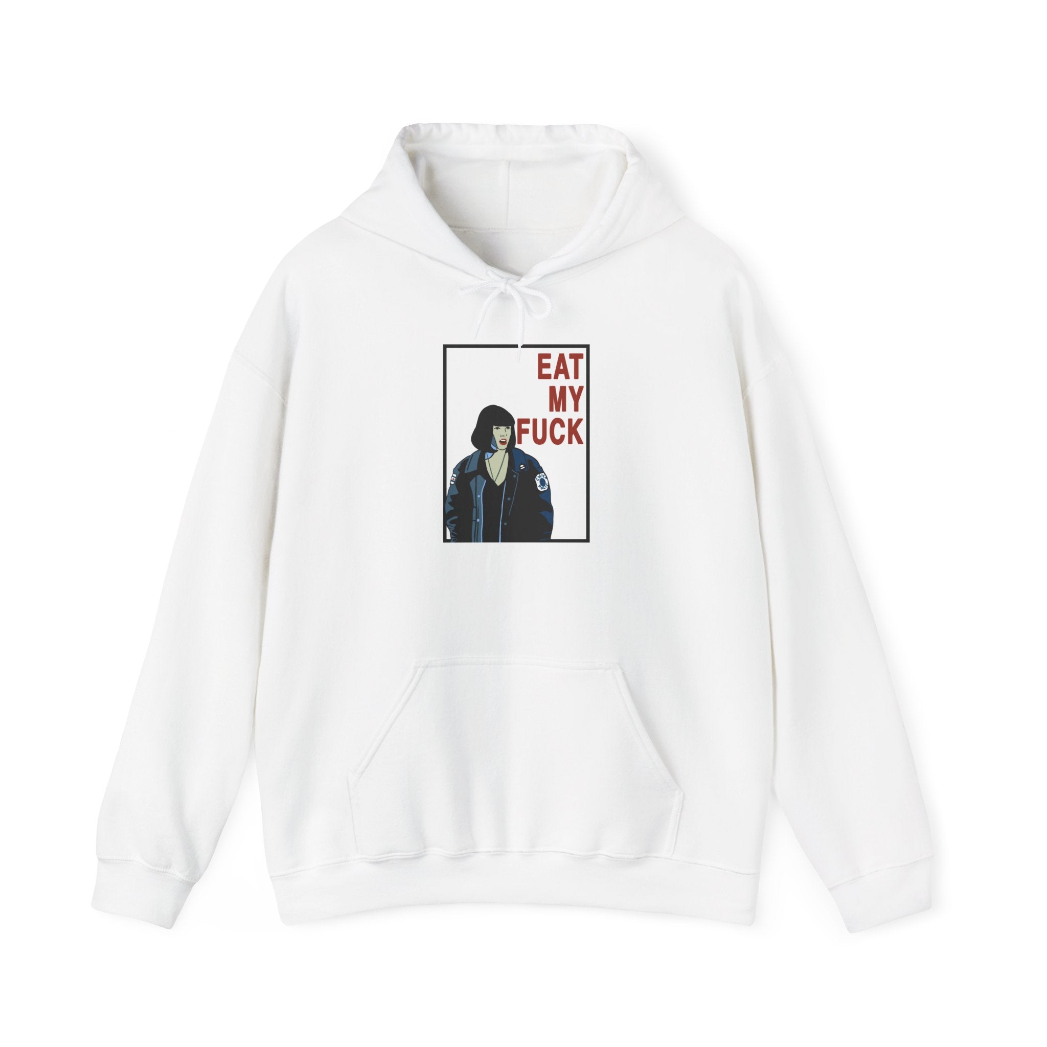 Hoodie — 'Eat My F...' Graphic Punk Portrait Sweatshirt