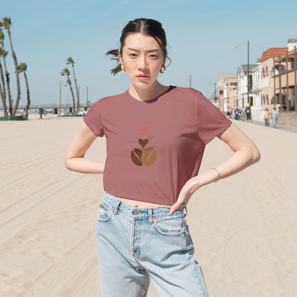 Crop Tee "Bean Juice" Coffee lover