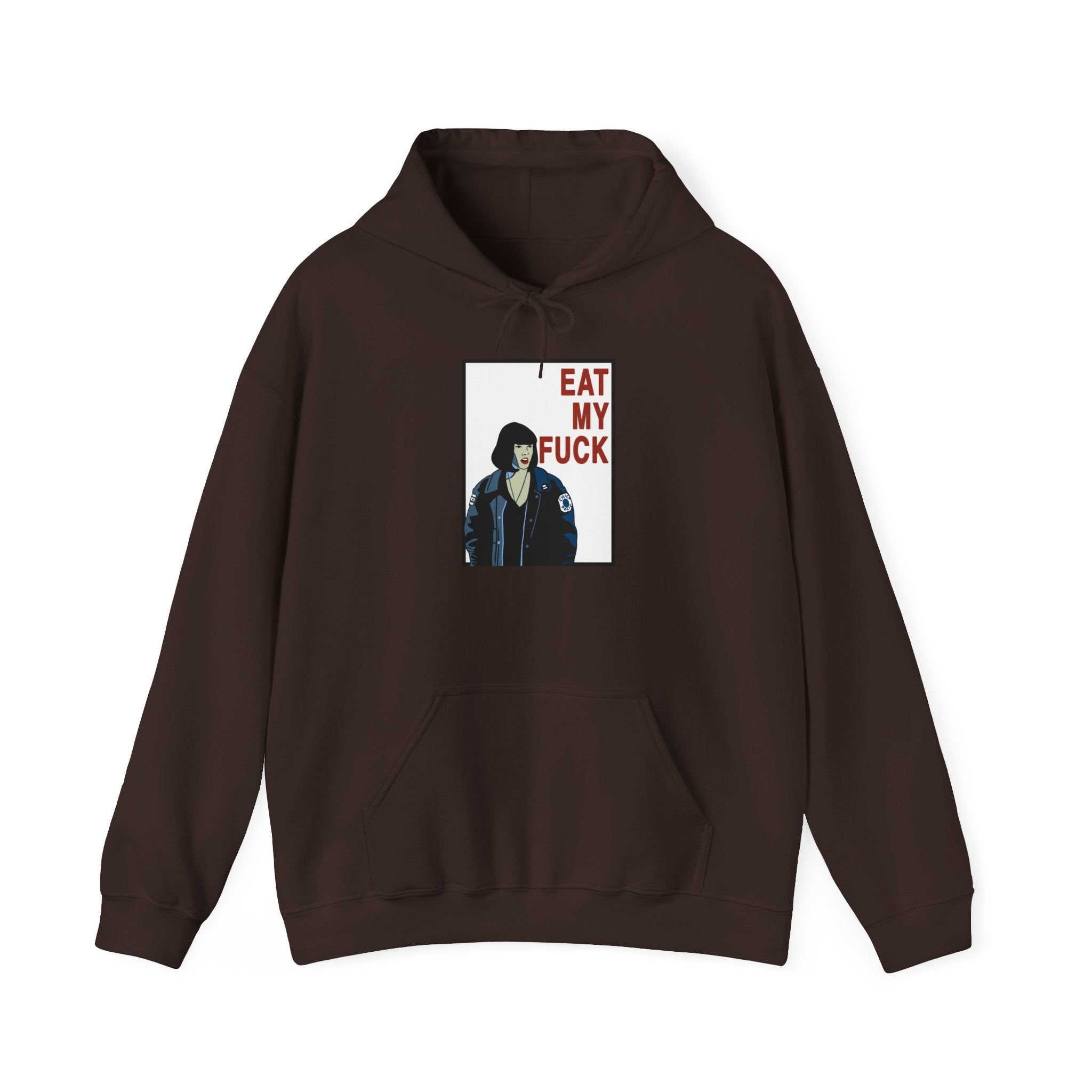 Hoodie — 'Eat My F...' Graphic Punk Portrait Sweatshirt