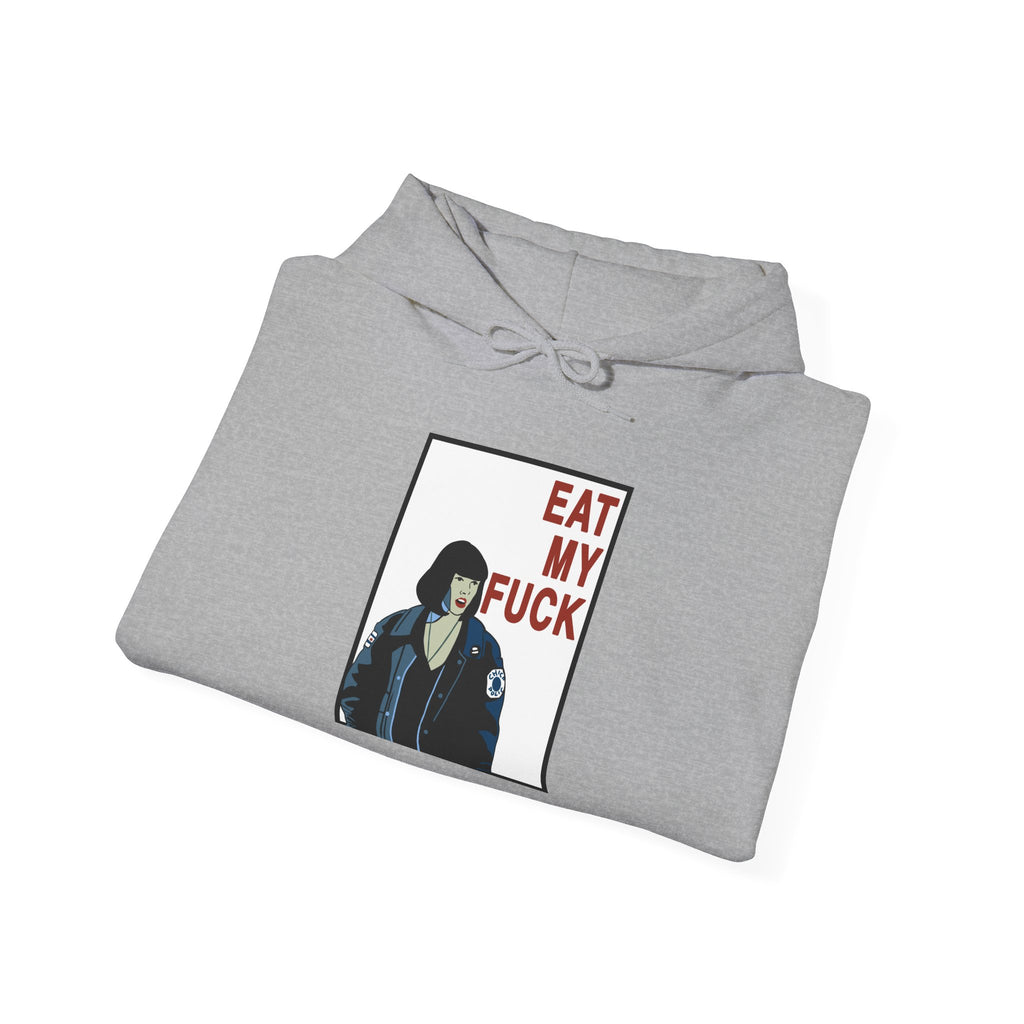 Hoodie — 'Eat My F...' Graphic Punk Portrait Sweatshirt