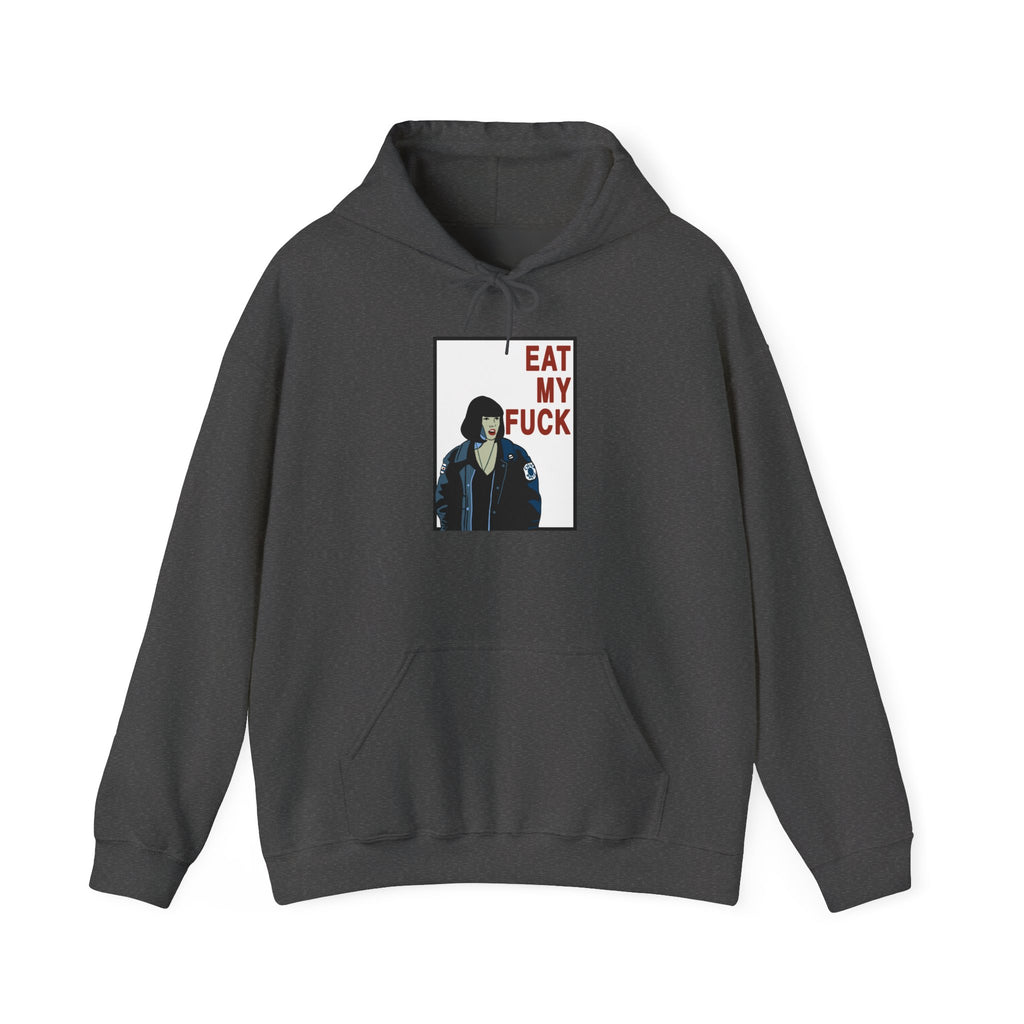 Hoodie — 'Eat My F...' Graphic Punk Portrait Sweatshirt