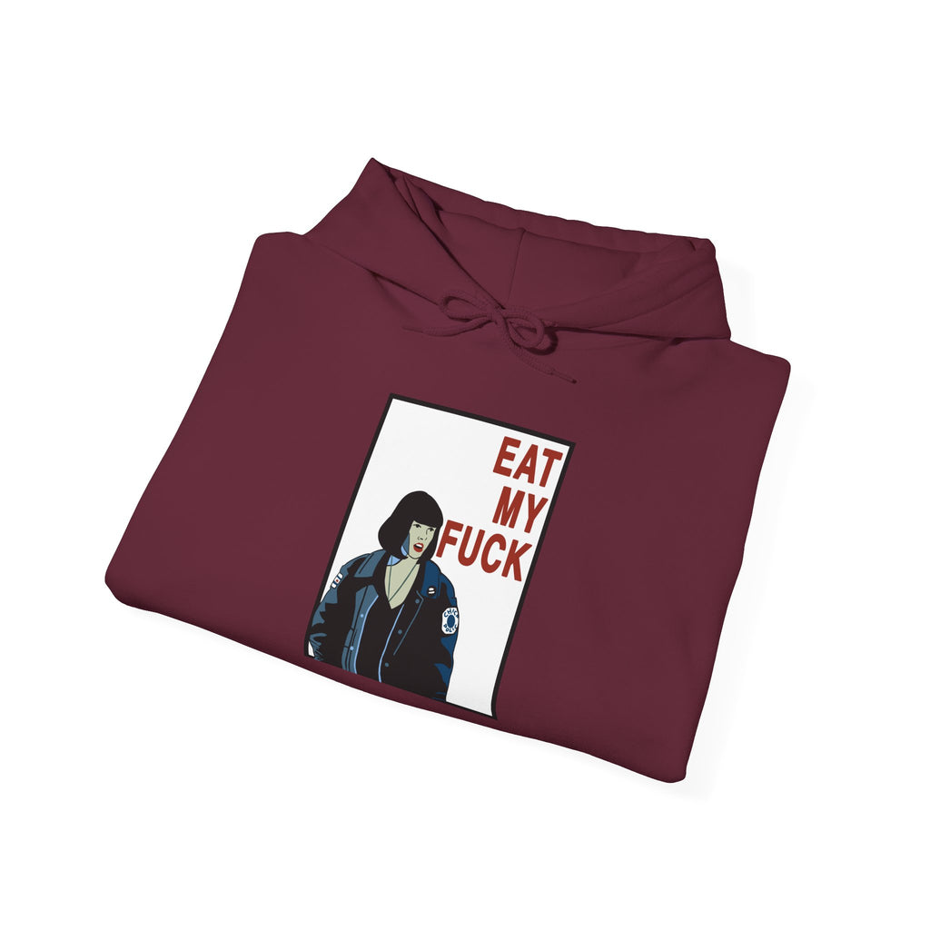 Hoodie — 'Eat My F...' Graphic Punk Portrait Sweatshirt