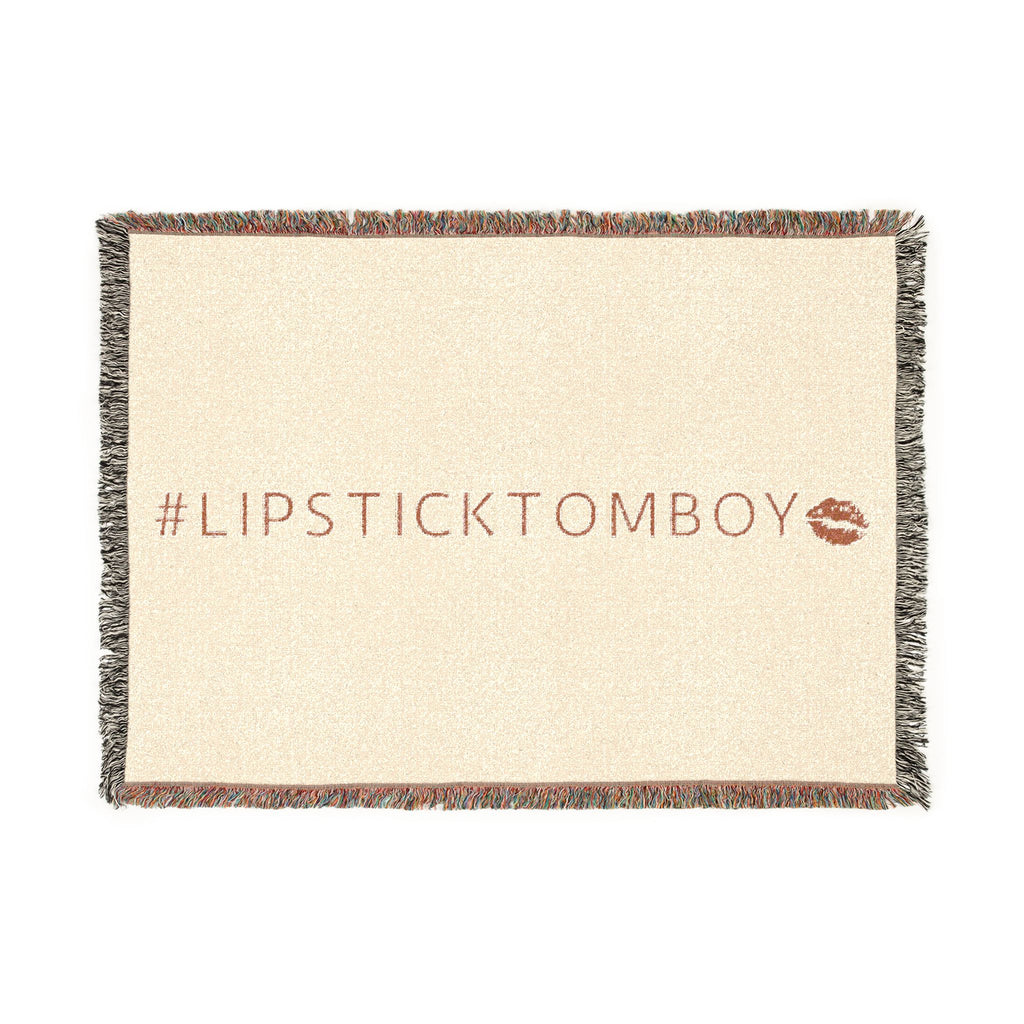 #LIPSTICKTOMBOY Woven Throw Blanket