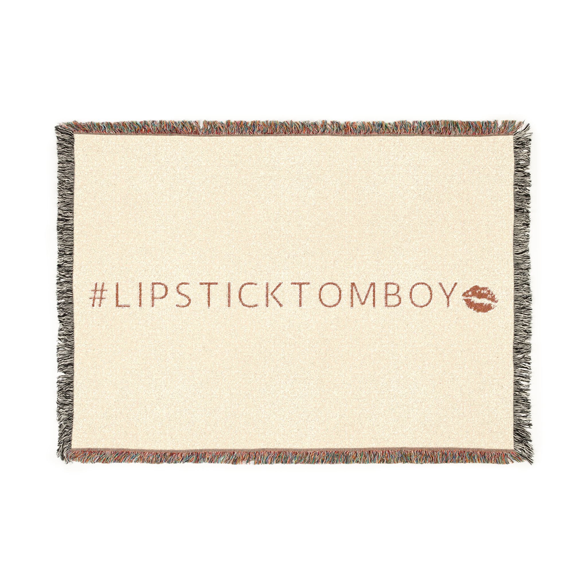 #LIPSTICKTOMBOY Woven Throw Blanket