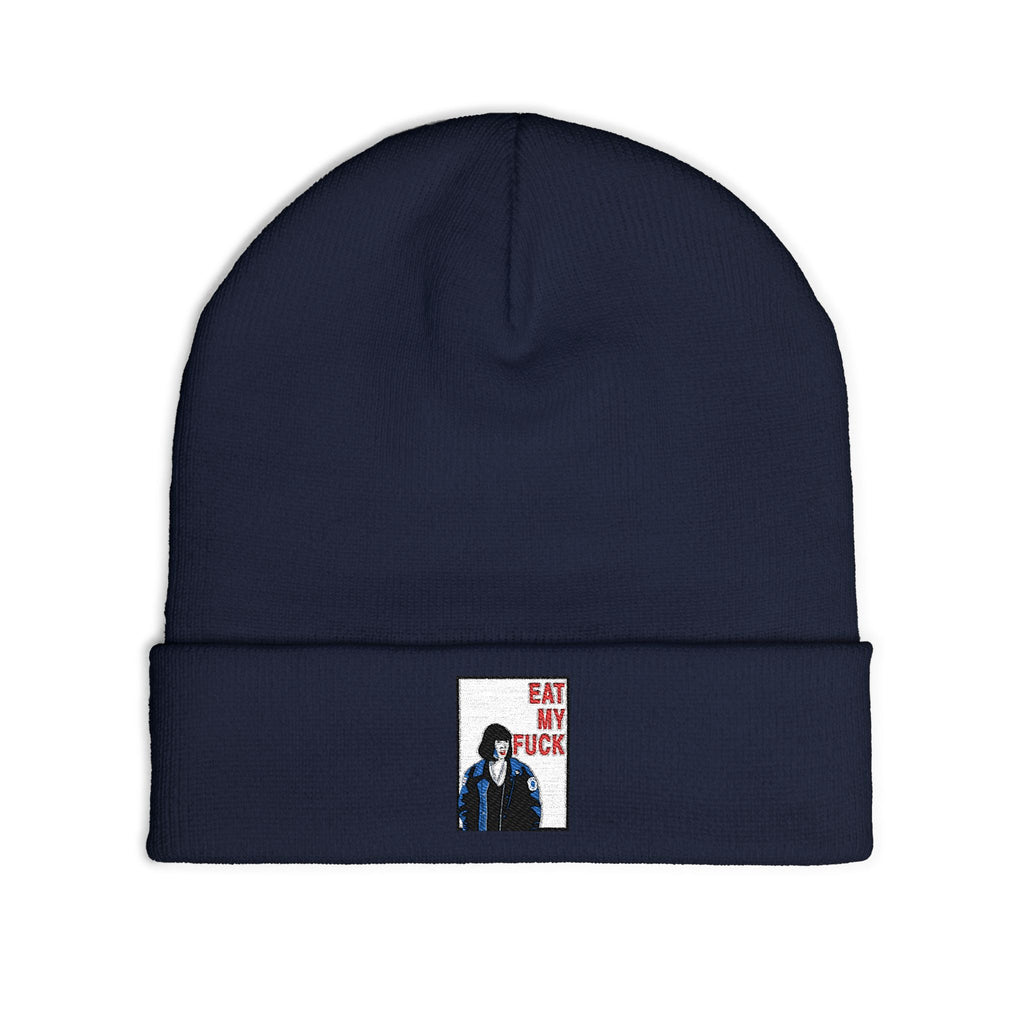 Beanie "Eat My F*ck" patch graphic