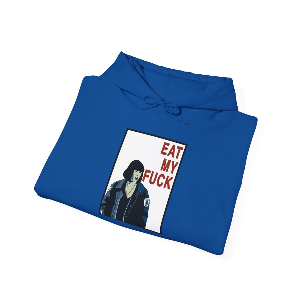 Hoodie — 'Eat My F...' Graphic Punk Portrait Sweatshirt