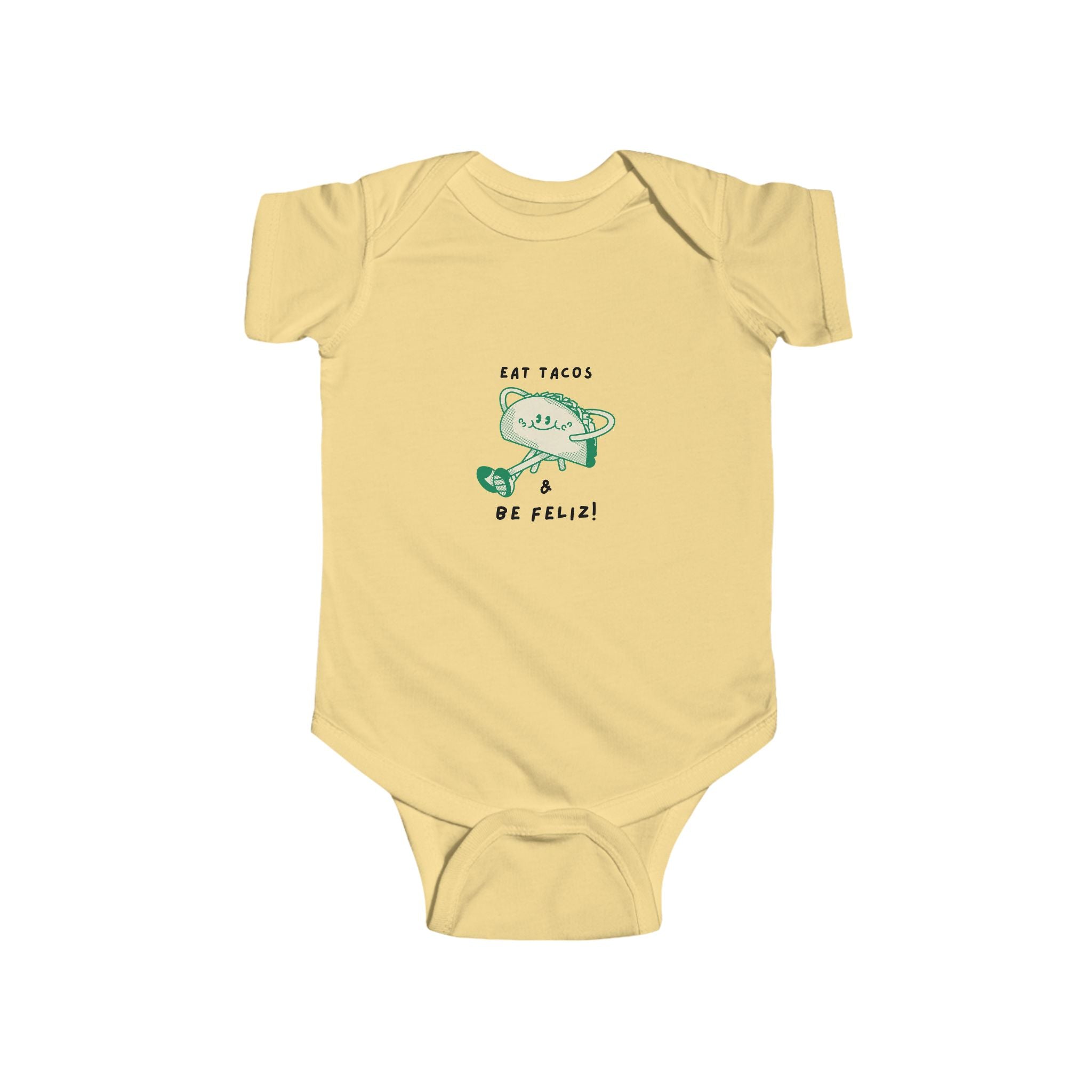 "Eat Tacos Be Feliz" Cute Baby Onesie