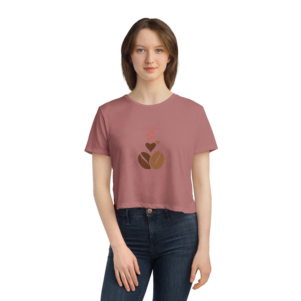 Crop Tee "Bean Juice" Coffee lover
